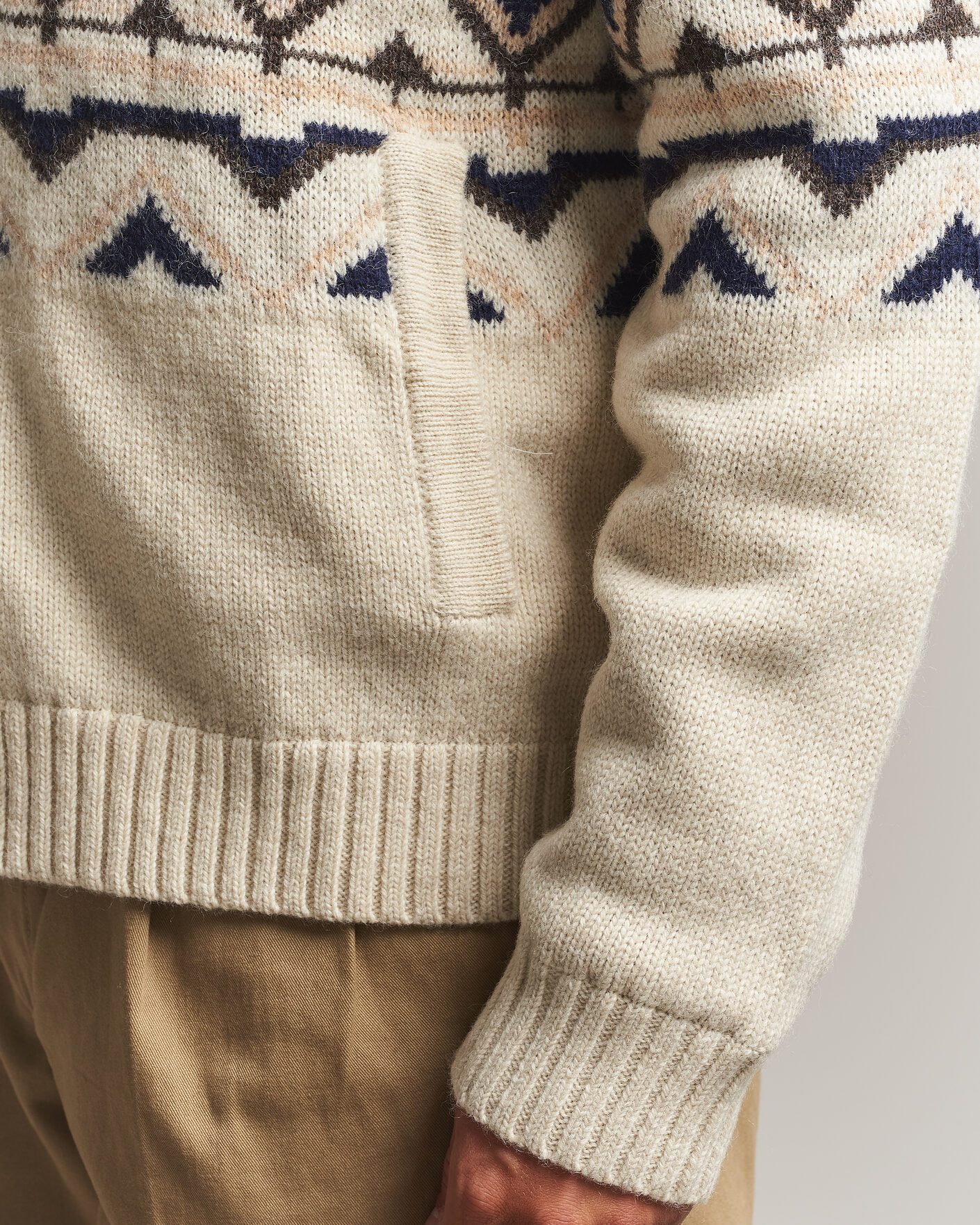 Herre | Gensere | Morris | Hadley Zip Cardigan Off White