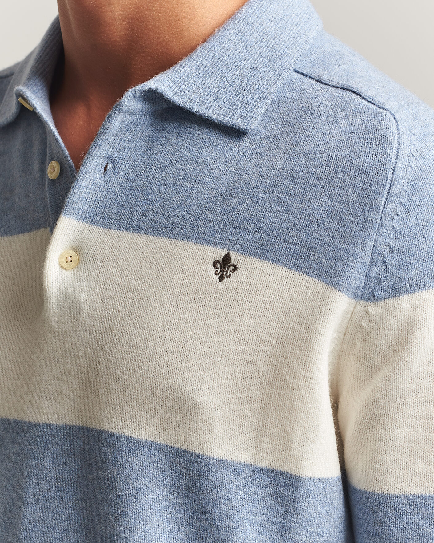 Herre | Gensere | Morris | Hertford Knitted Polo Blue