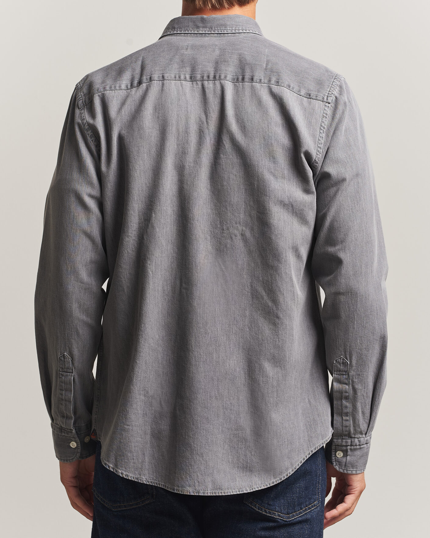 Herre | Skjorter | Morris | Light Denim Shirt Grey