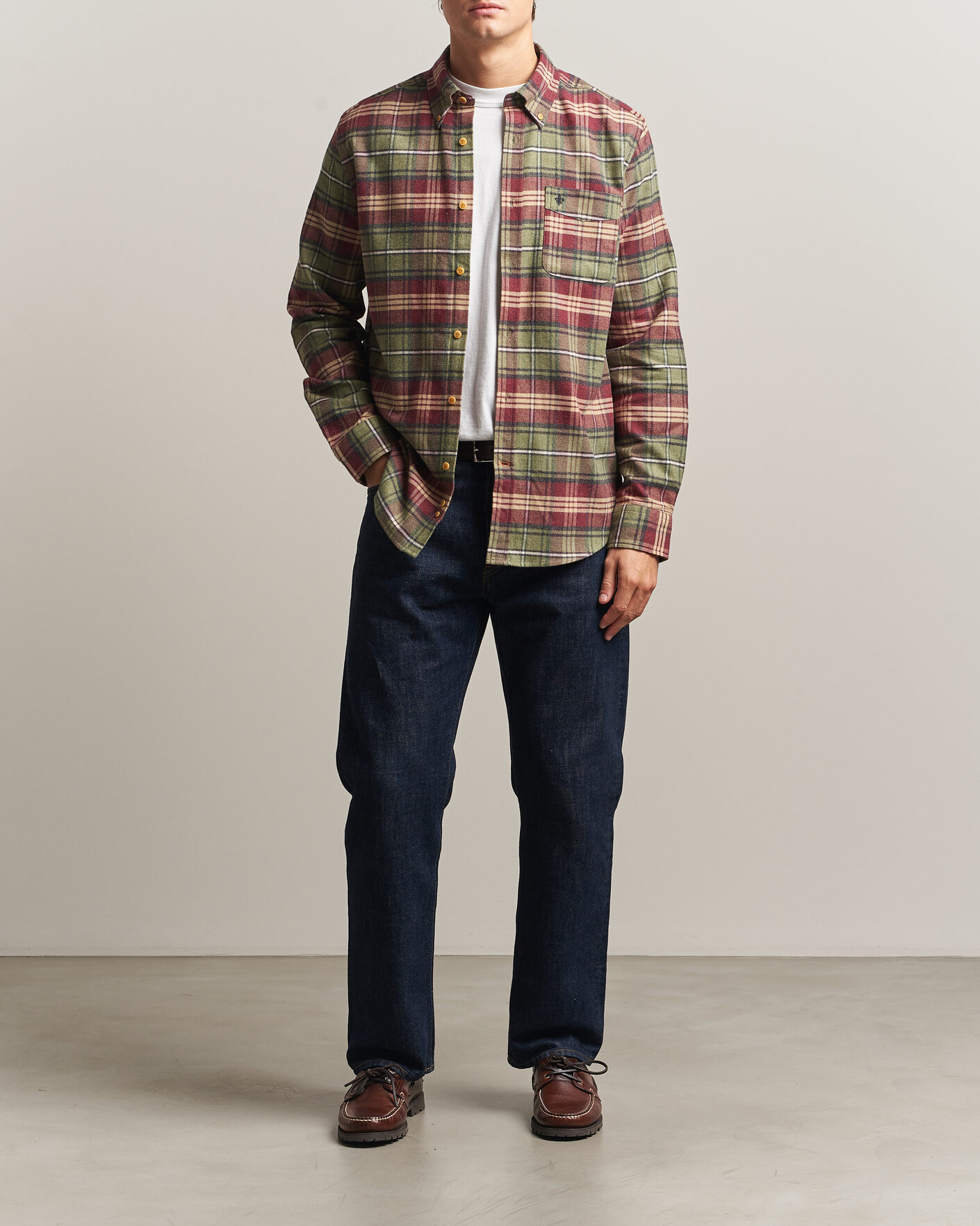 Herre | Skjorter | Morris | Flanell Big Check Shirt Green
