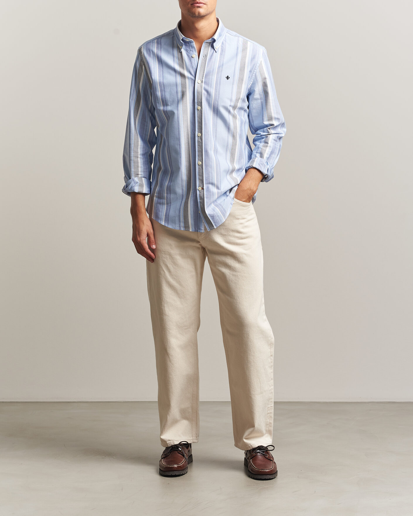 Herre | Skjorter | Morris | Happy Oxford Shirt Blue