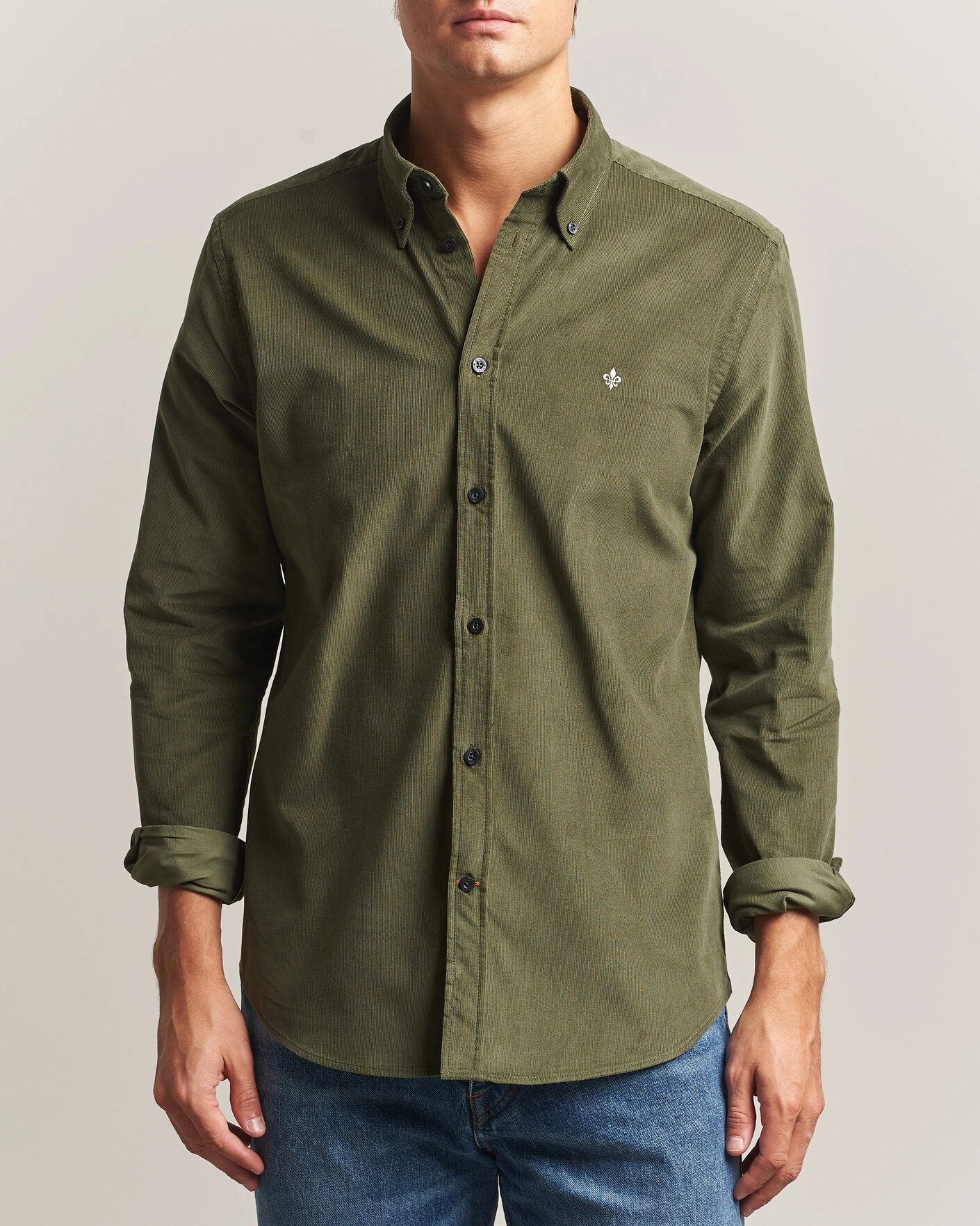Herre | Skjorter | Morris | Douglas Cord Shirt Olive