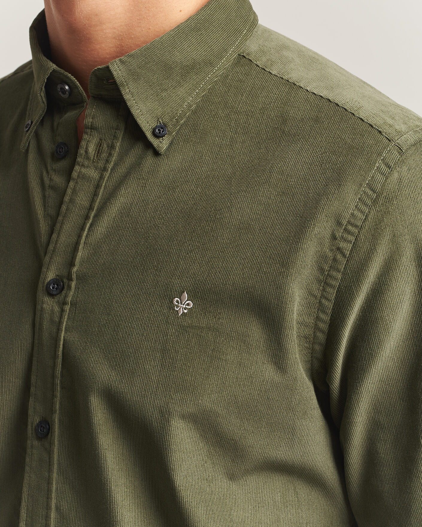 Herre | Skjorter | Morris | Douglas Cord Shirt Olive