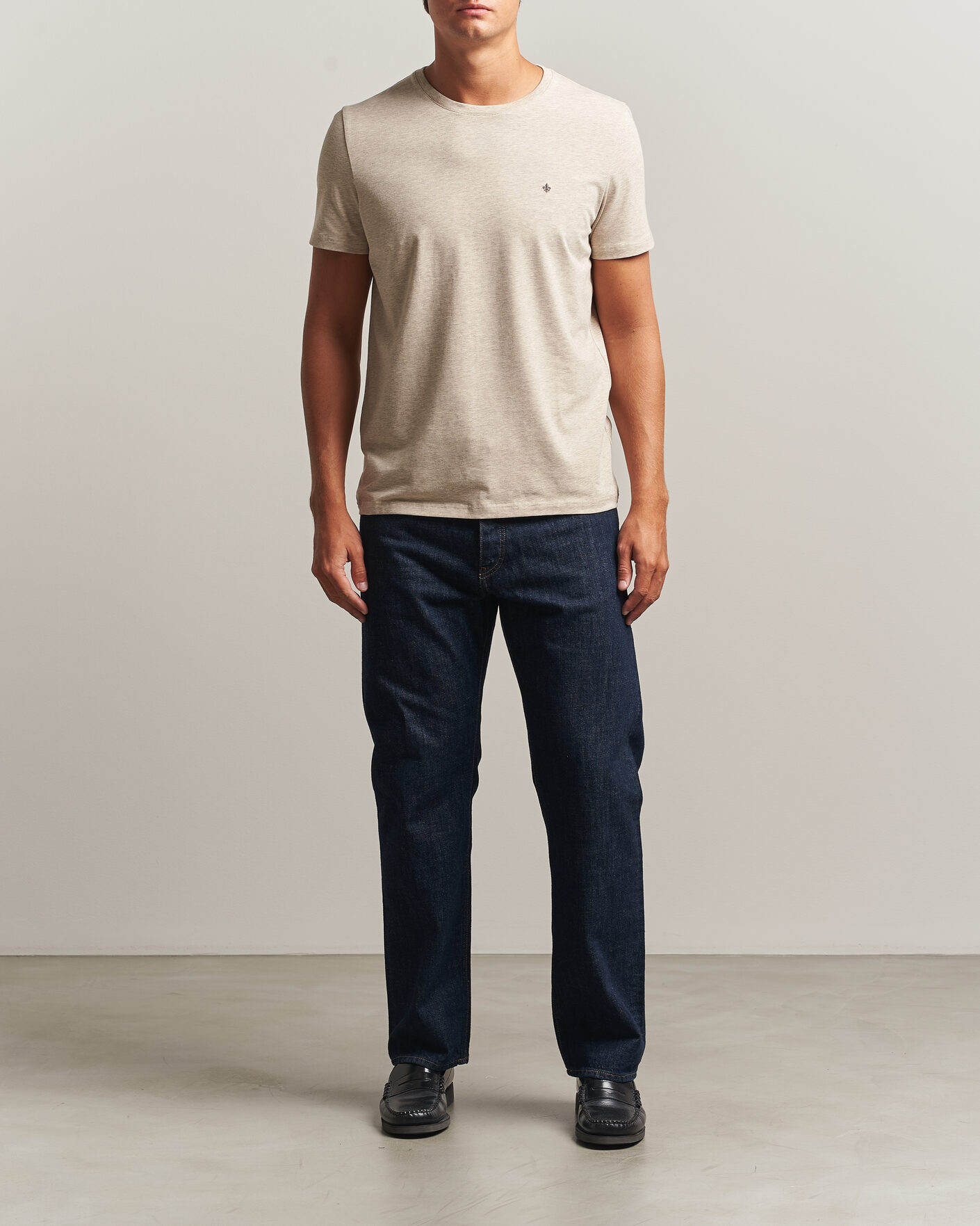Herre | T-Shirts | Morris | James Crew Neck T-Shirt Khaki