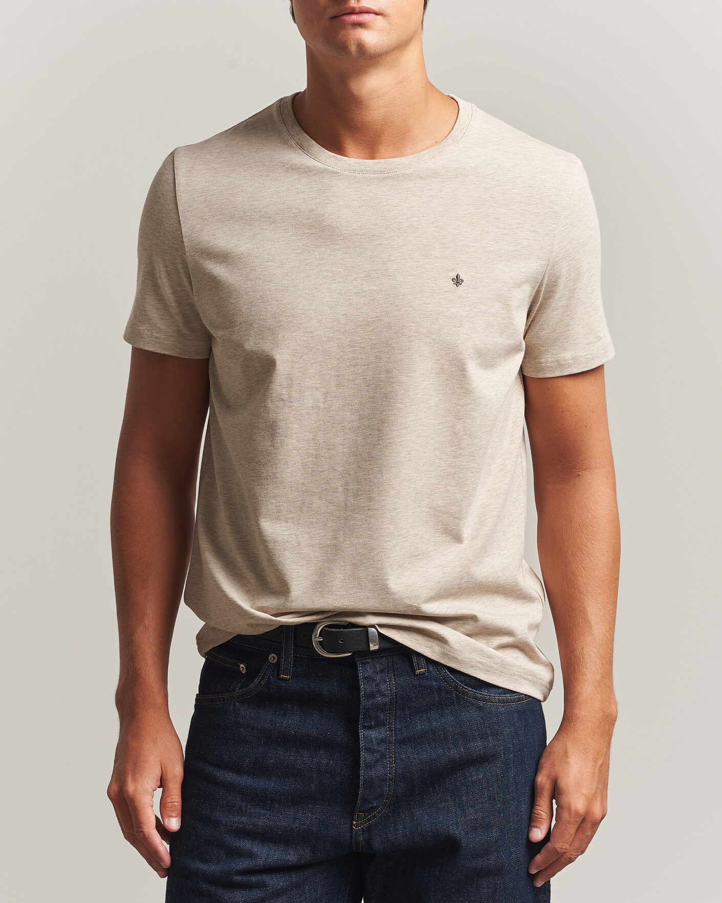 Herre | T-Shirts | Morris | James Crew Neck T-Shirt Khaki