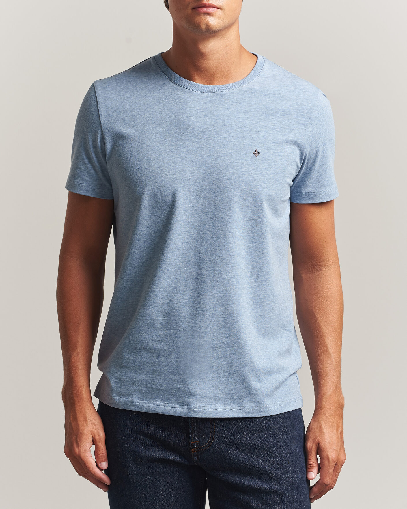 Herre | T-Shirts | Morris | James Crew Neck T-Shirt Blue