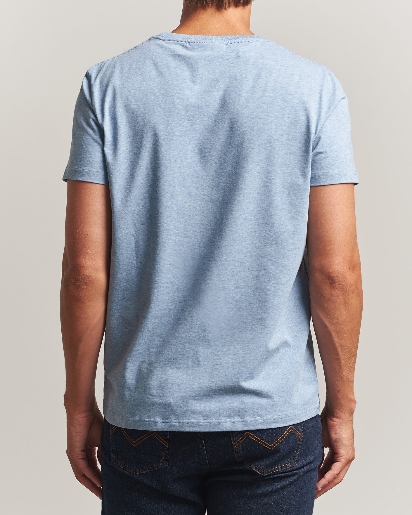 Herre | T-Shirts | Morris | James Crew Neck T-Shirt Blue