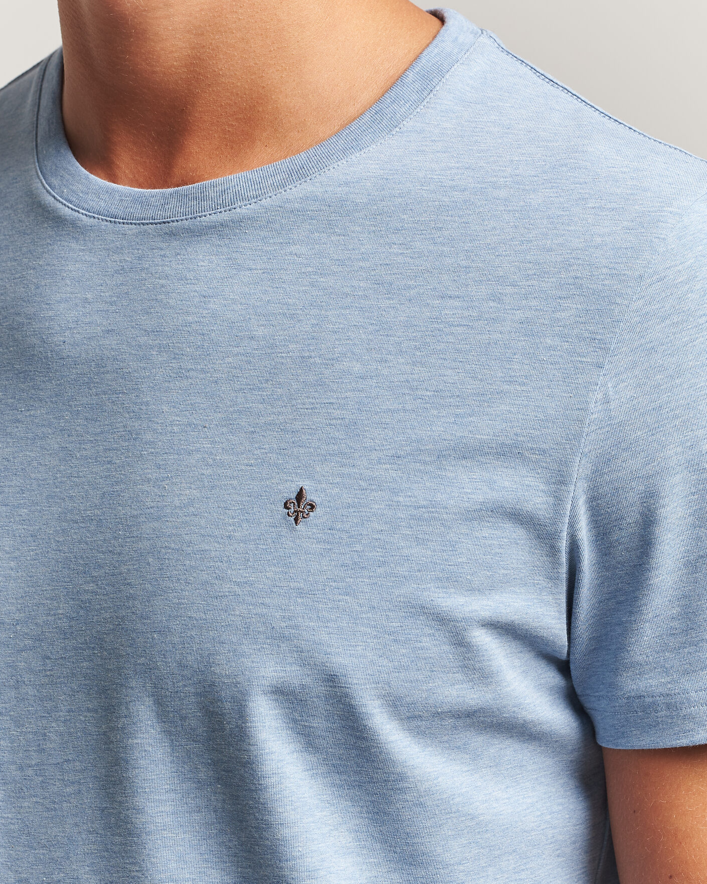 Herre | T-Shirts | Morris | James Crew Neck T-Shirt Blue