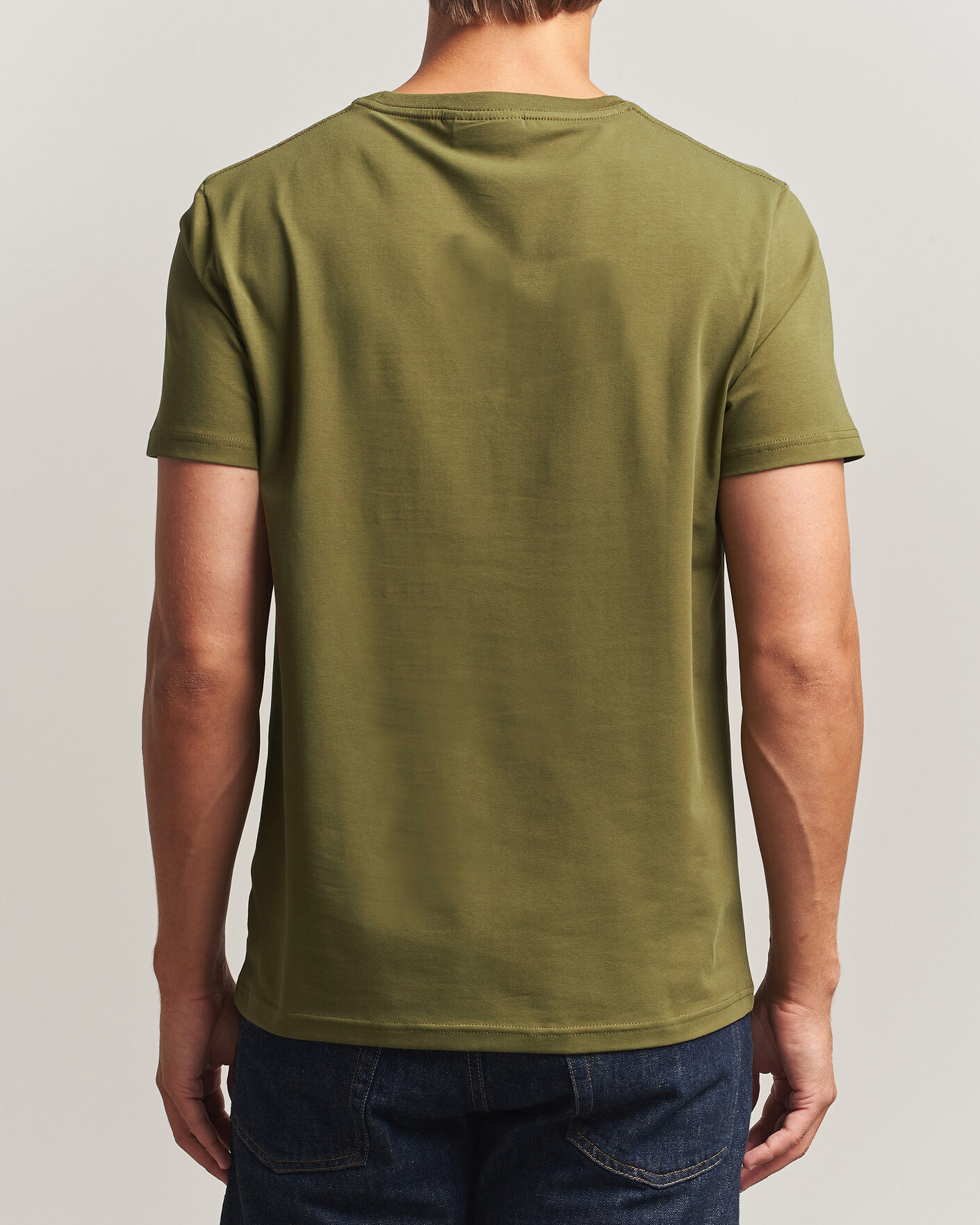 Herre | T-Shirts | Morris | James Crew Neck T-Shirt Olive