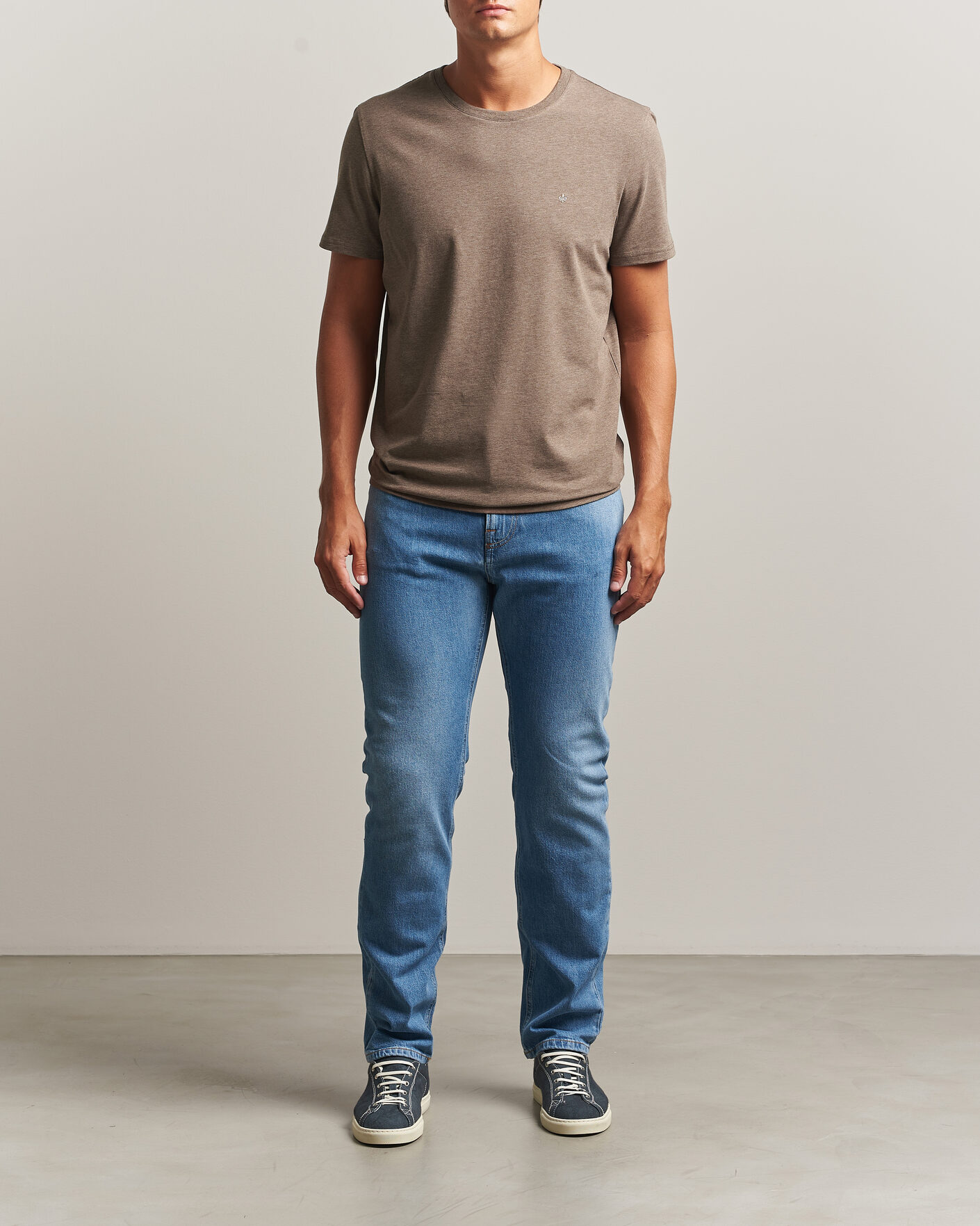Herre | T-Shirts | Morris | James Crew Neck T-Shirt Brown