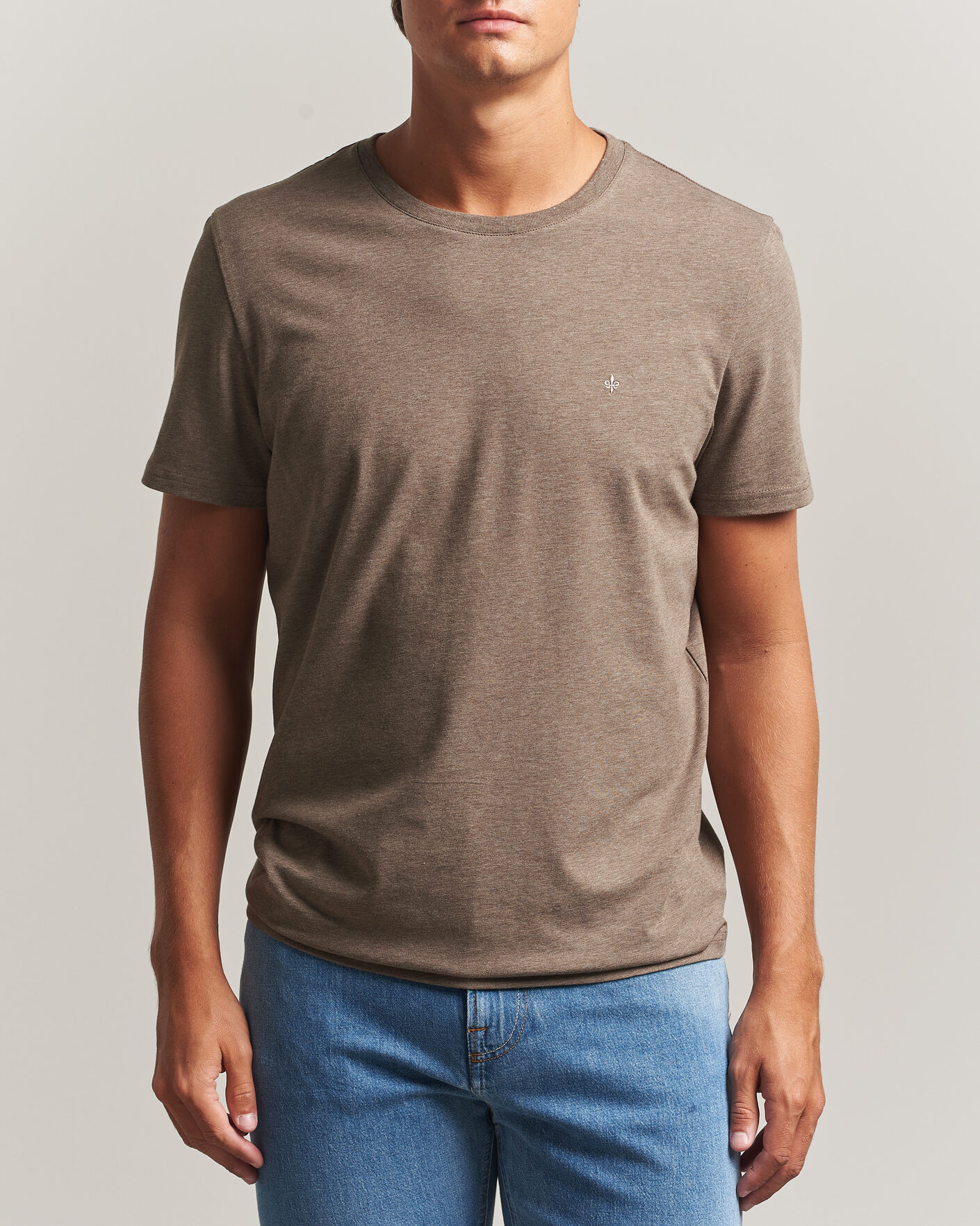 Herre | T-Shirts | Morris | James Crew Neck T-Shirt Brown