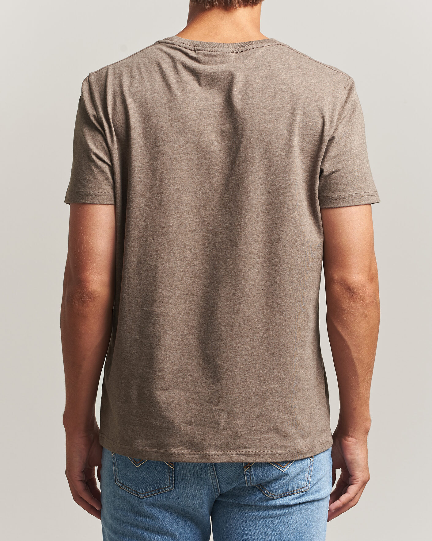 Herre | T-Shirts | Morris | James Crew Neck T-Shirt Brown