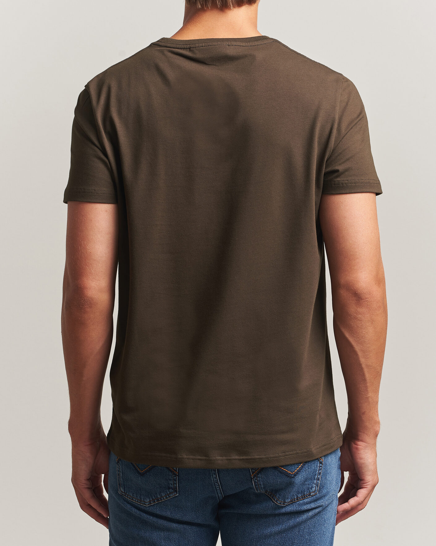 Herre | T-Shirts | Morris | James Crew Neck T-Shirt Brown