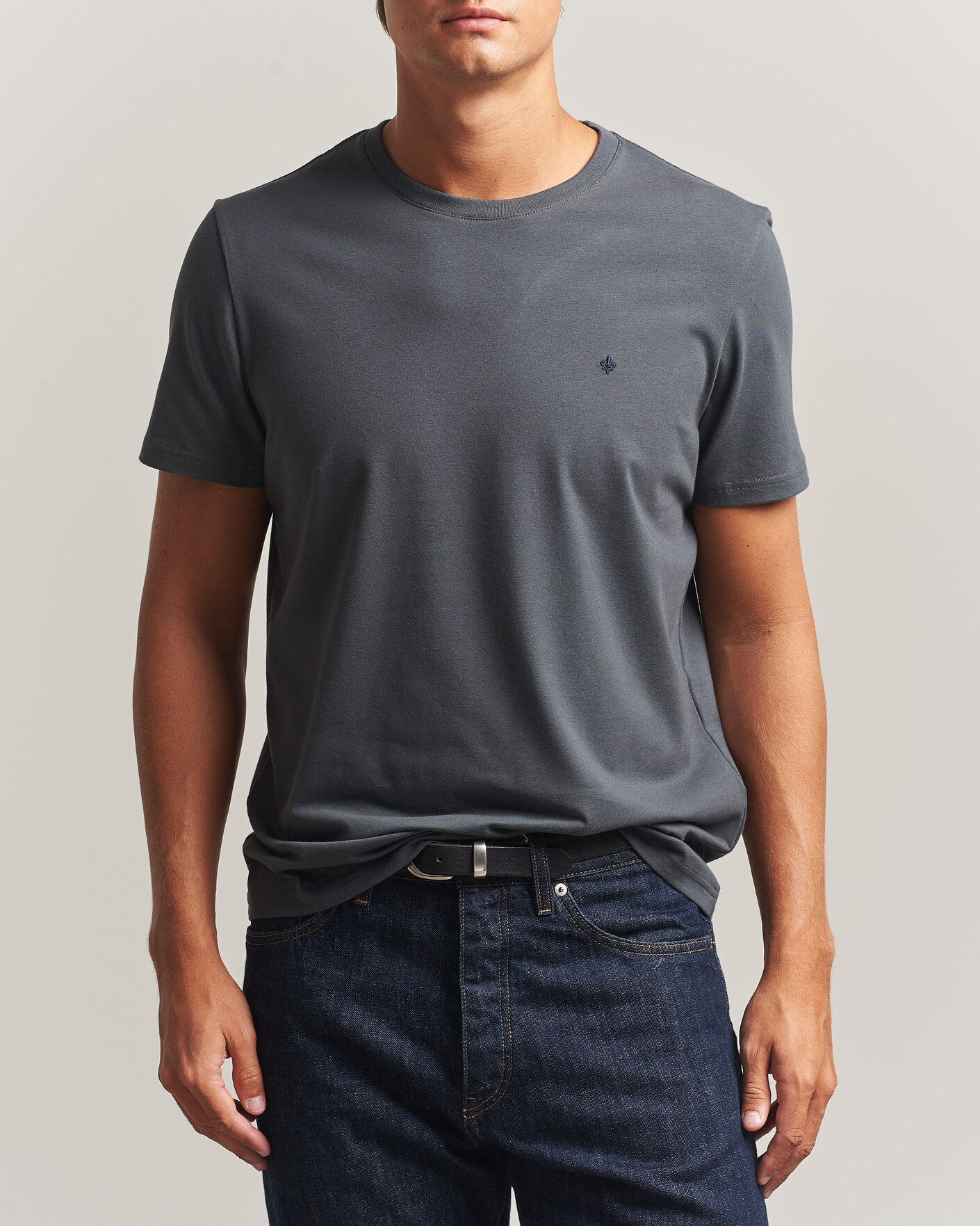 Herre | T-Shirts | Morris | James Crew Neck T-Shirt Grey
