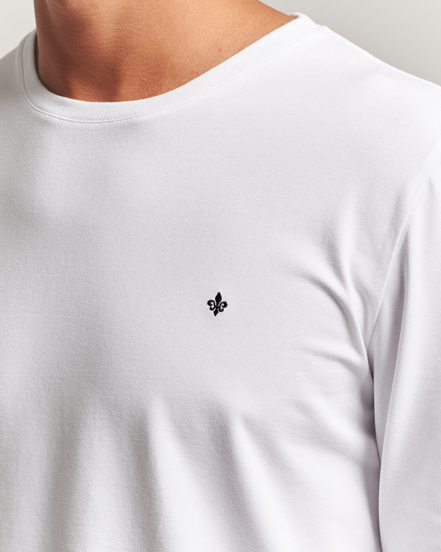 Herre | T-Shirts | Morris | James Long Sleeve T-Shirt White