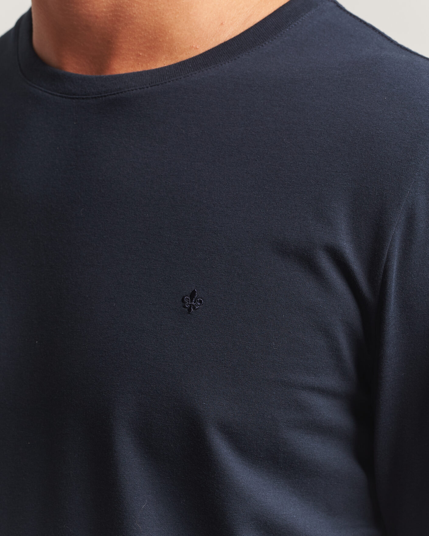 Herre | T-Shirts | Morris | James Long Sleeve T-Shirt Old Blue