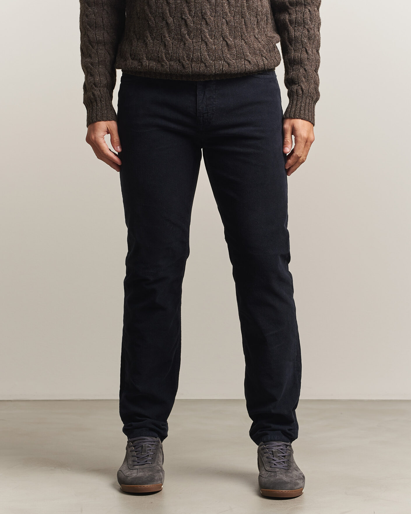 Herre | Bukser | Morris | James Cord 5-Pocket Pants Navy