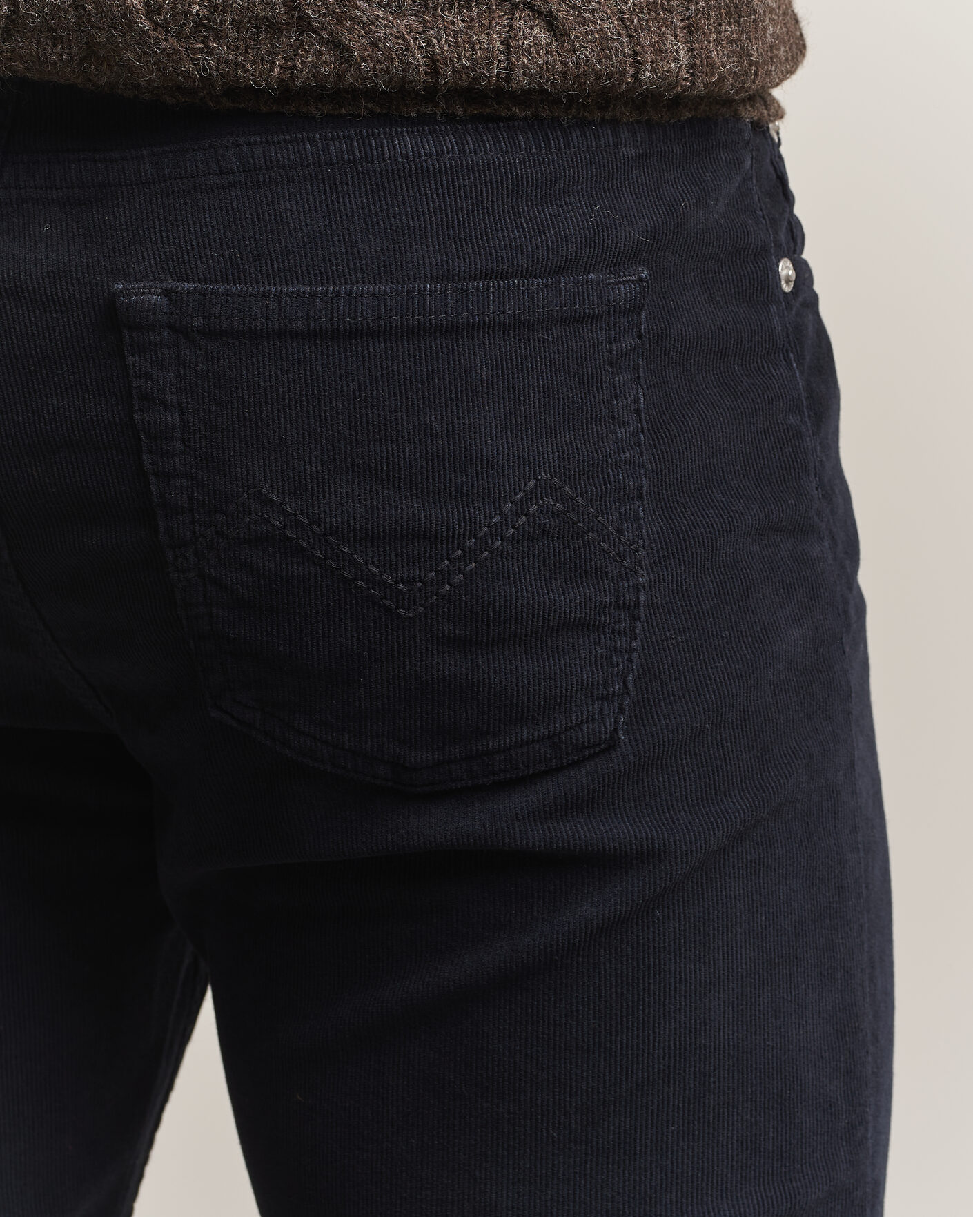 Herre | Bukser | Morris | James Cord 5-Pocket Pants Navy