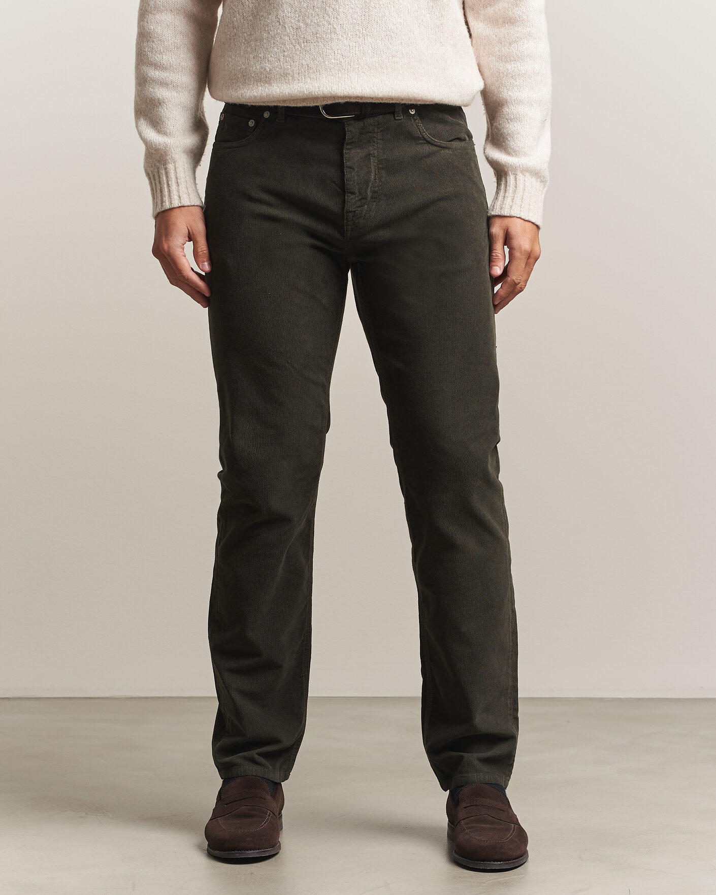Herre | Bukser | Morris | James Cord 5-Pocket Pants Olive
