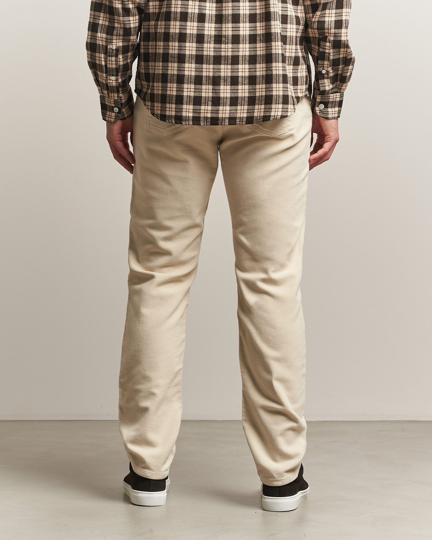 Herre | Bukser | Morris | James Winter Twill 5-Pocket Pants Off White