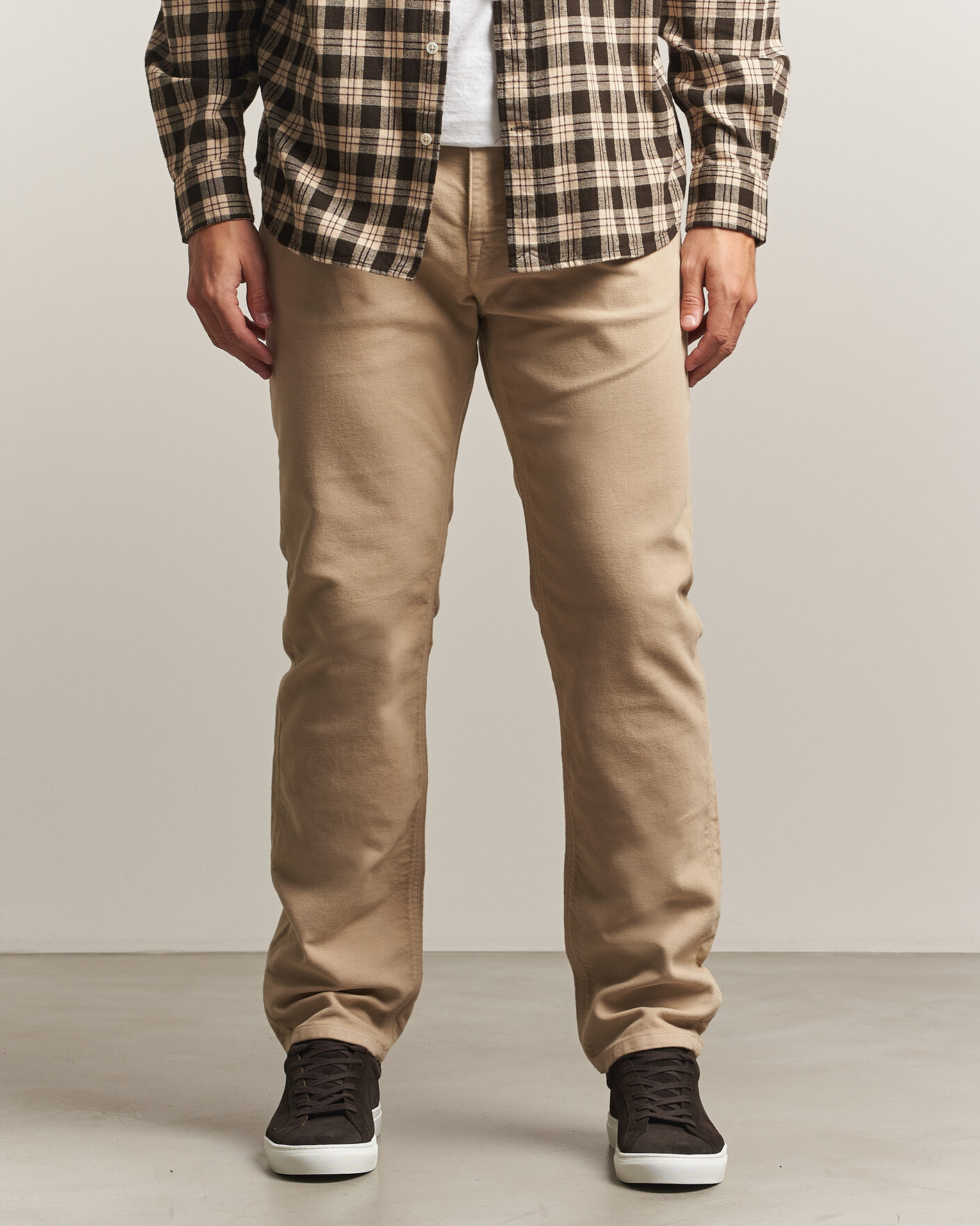 Herre | Bukser | Morris | James Winter Twill 5-Pocket Pants Khaki