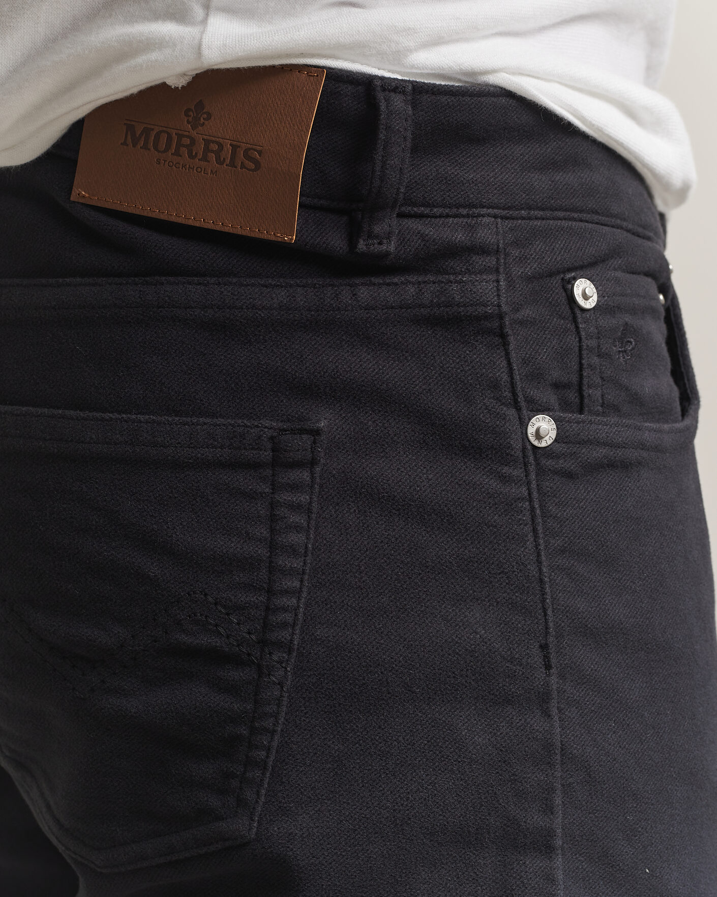 Herre | Bukser | Morris | James Winter Twill 5-Pocket Pants Blue