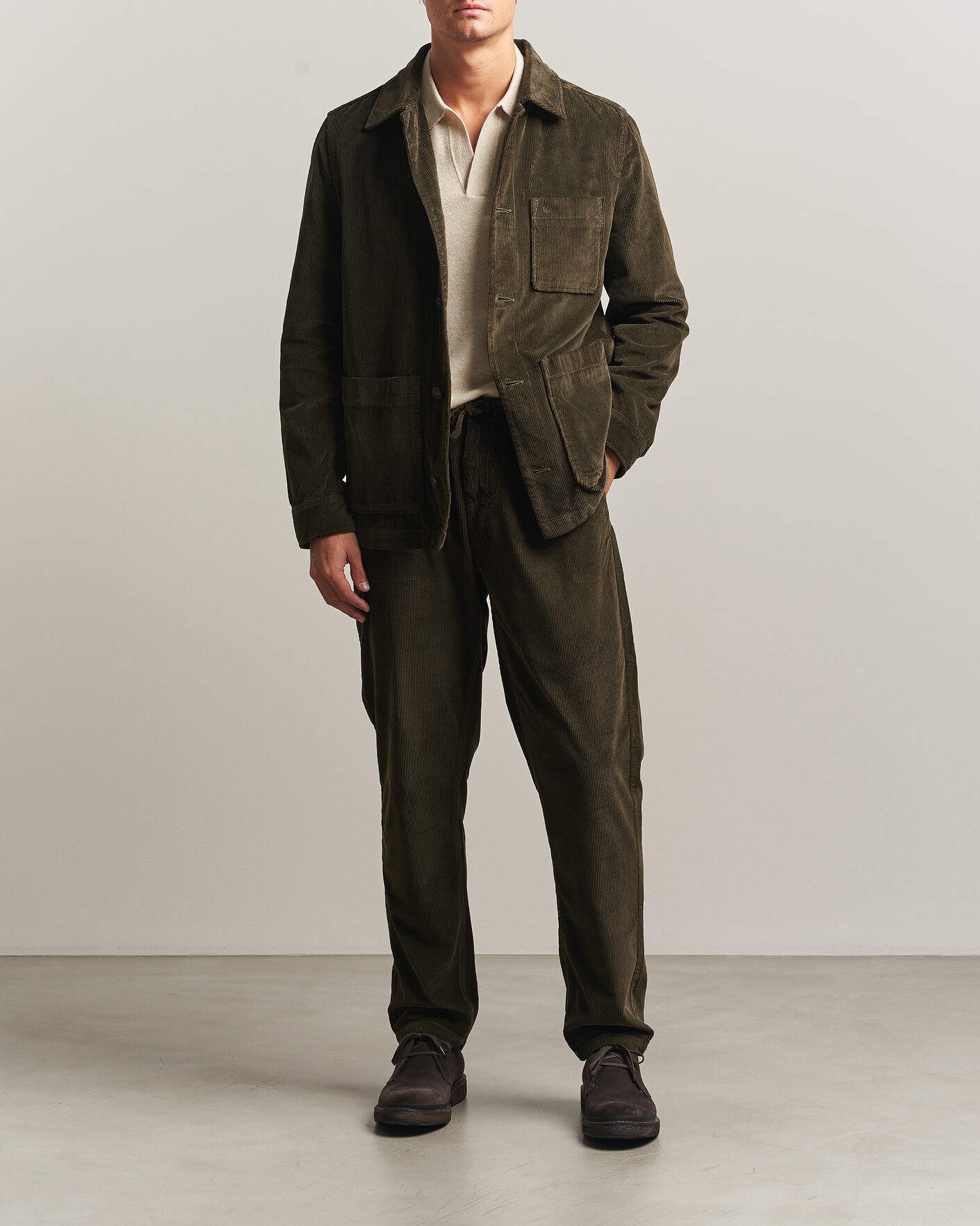 Herre | Bukser | Morris | Fenix Cord Trousers Olive