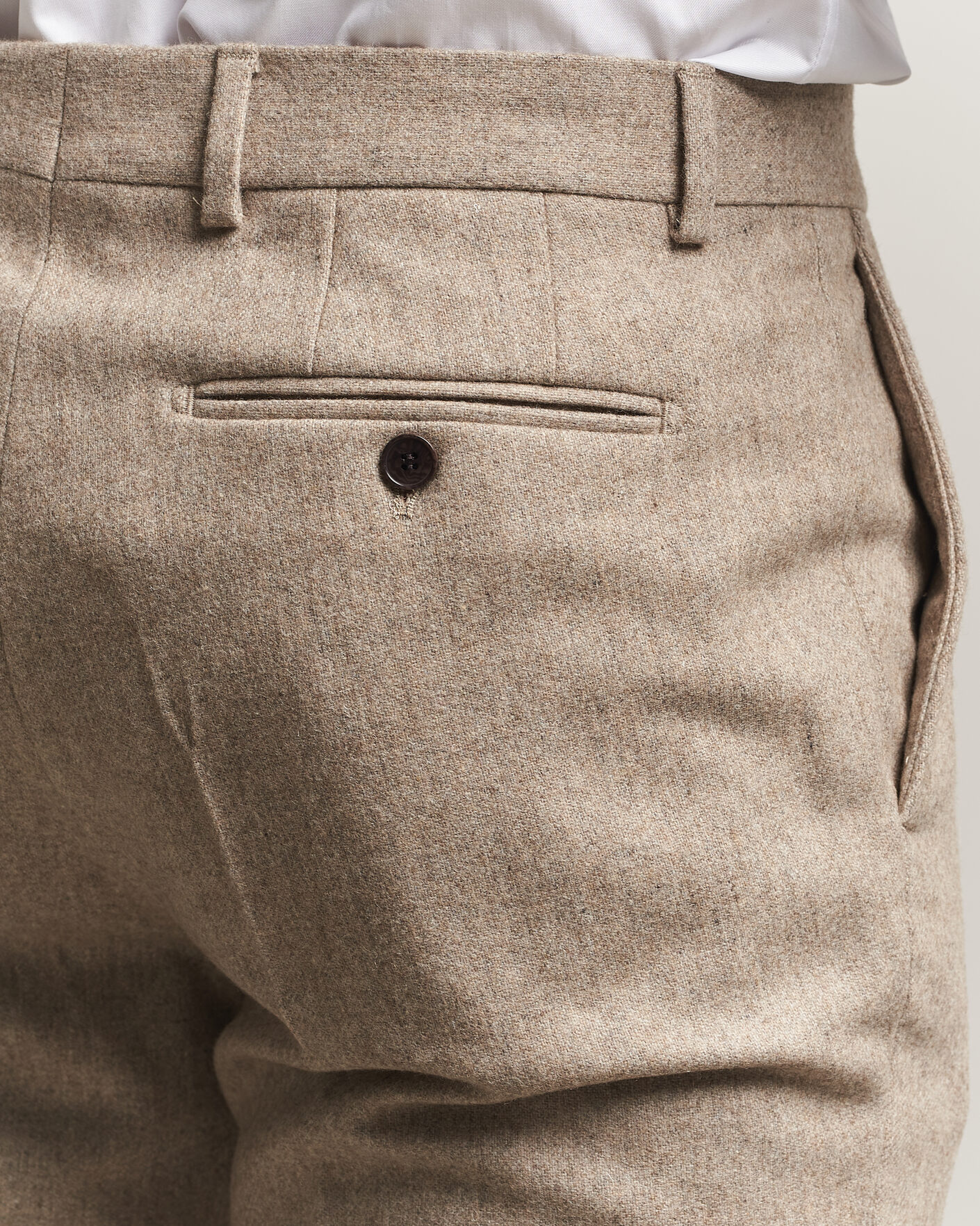 Herre | Bukser | Morris | Flannel Suit Trousers Khaki