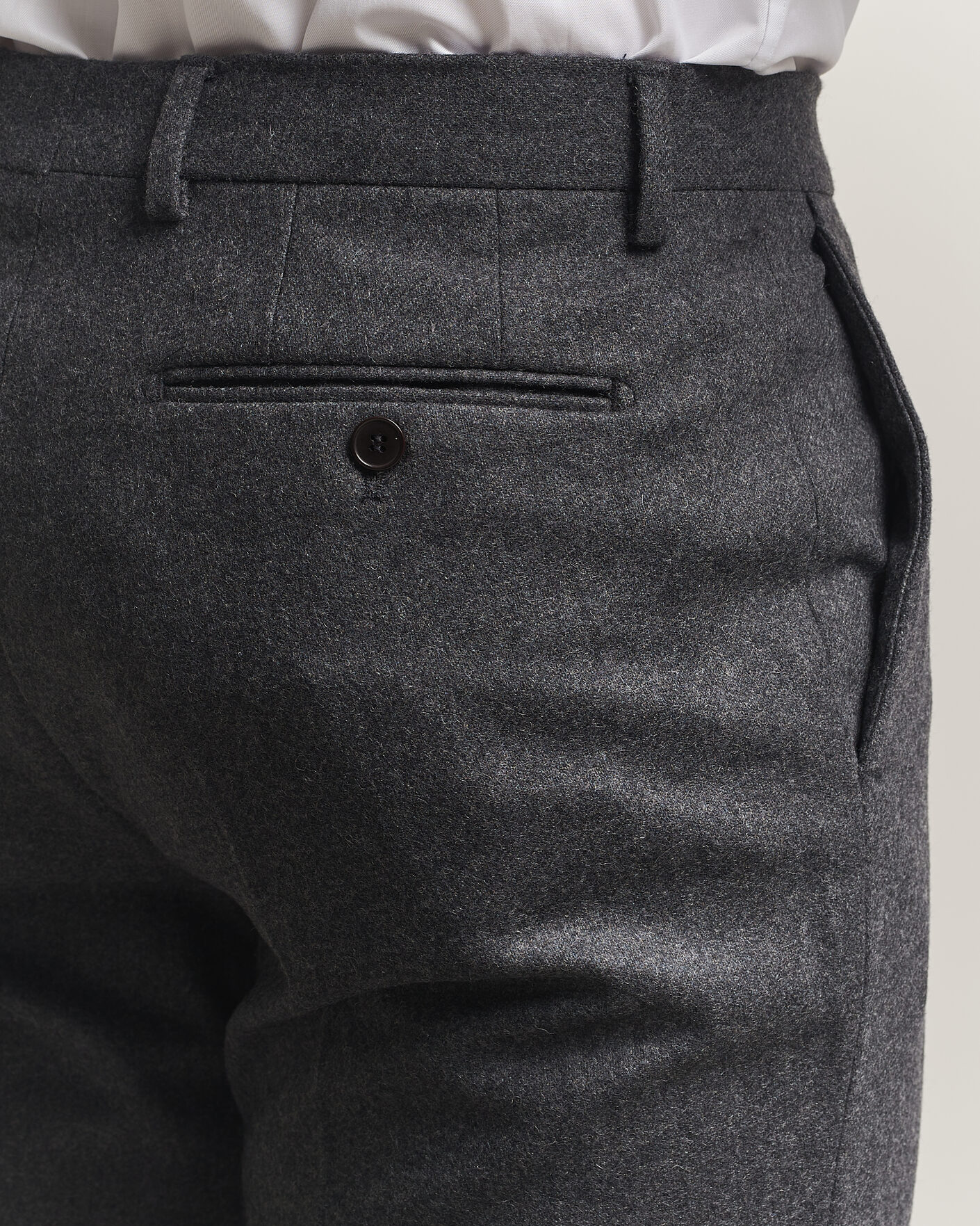 Herre | Bukser | Morris | Flannel Suit Trousers Grey