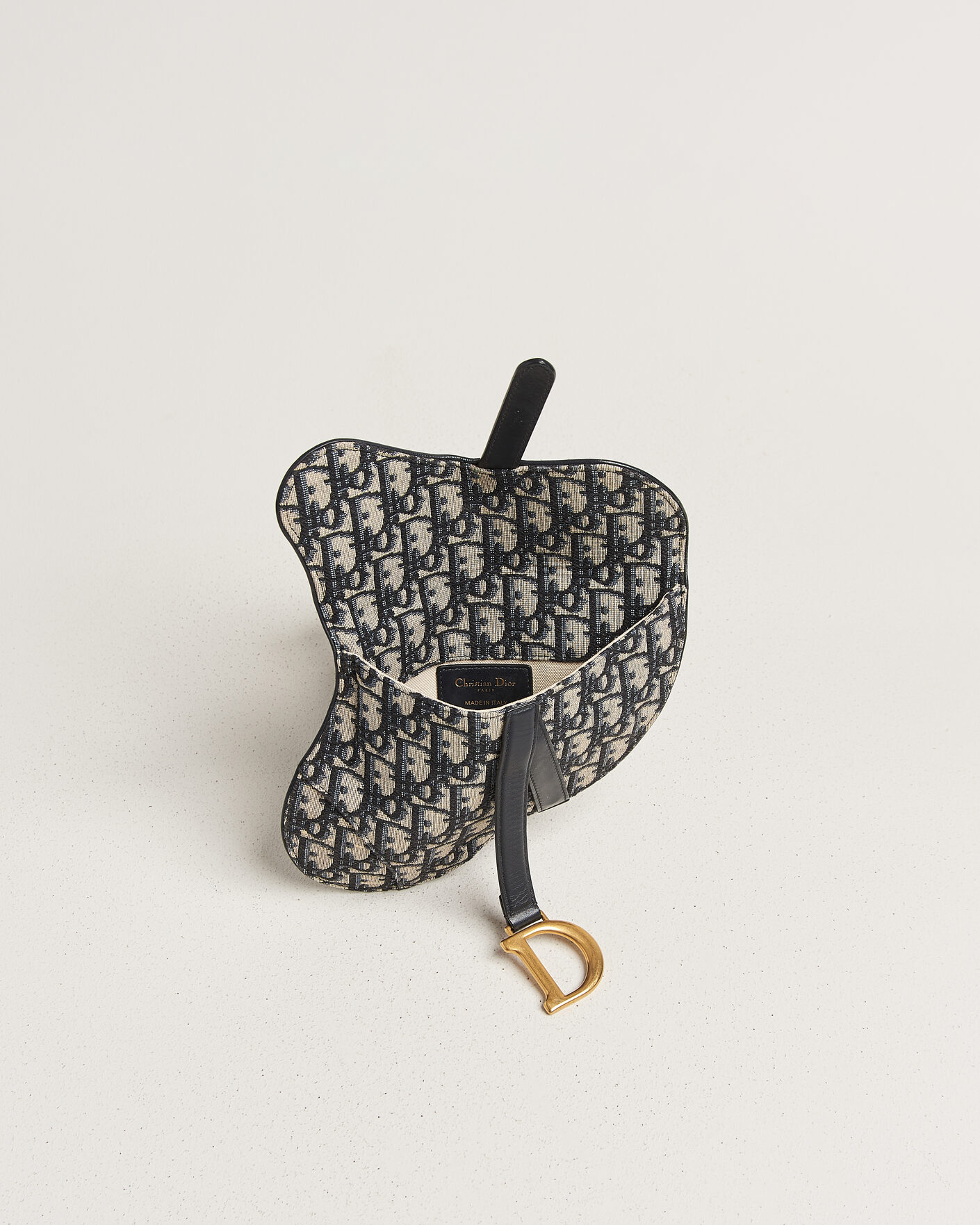 Herre | Pre-Owned & Vintage Bags | Dior Pre-Owned | Saddle Belt Pouch Bag Oblique Jacquard Blue