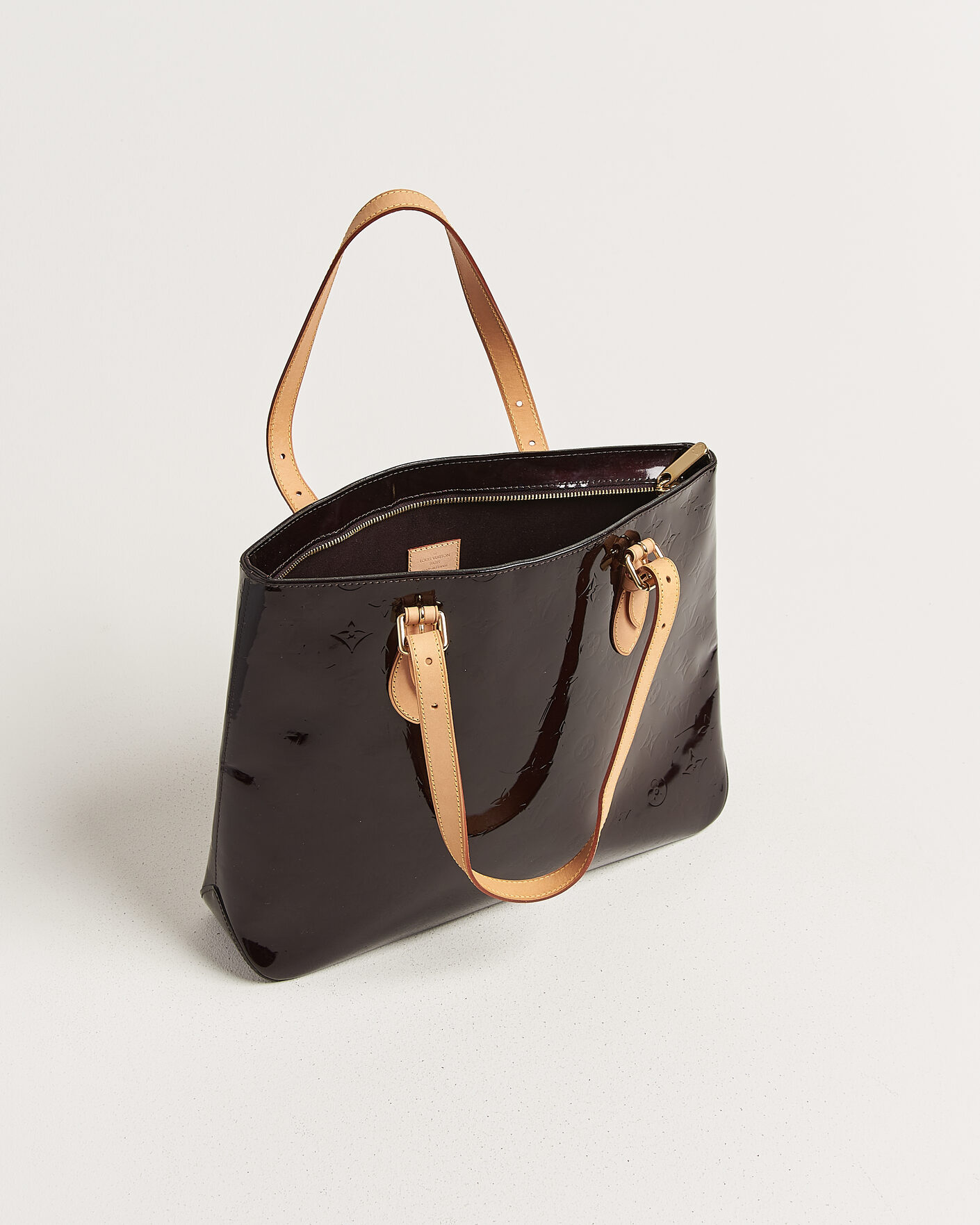 Herre | Pre-Owned & Vintage Bags | Louis Vuitton Pre-Owned | Brentwood Tote Bag Vernis Leather Burgundy