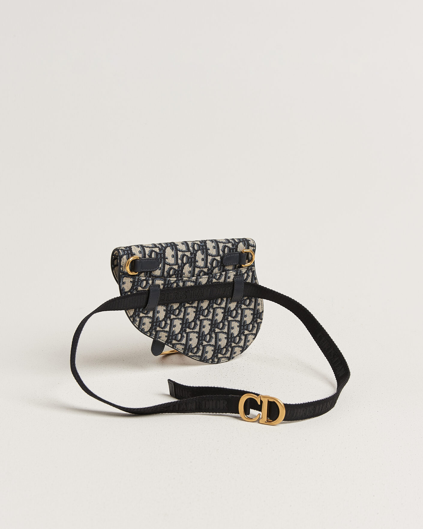Herre | Pre-Owned & Vintage Bags | Dior Pre-Owned | Saddle Belt Bag Oblique Jacquard Blue
