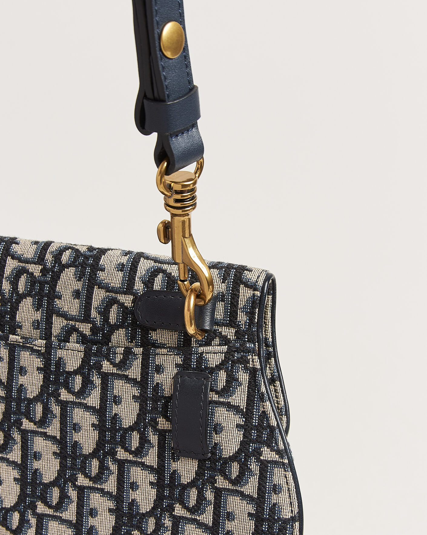 Herre | Pre-Owned & Vintage Bags | Dior Pre-Owned | Saddle Belt Bag Oblique Jacquard Blue