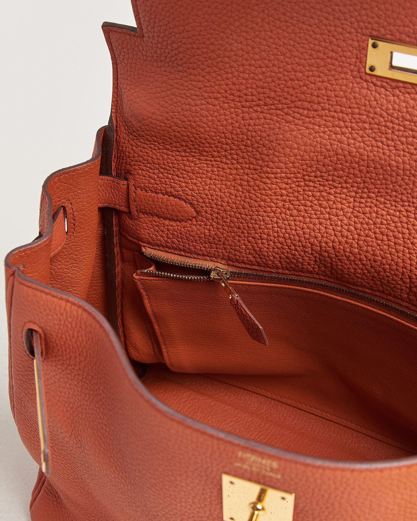 Herre | Pre-Owned & Vintage Bags | Hermès Pre-Owned | Kelly 32 Togo Leather Orange