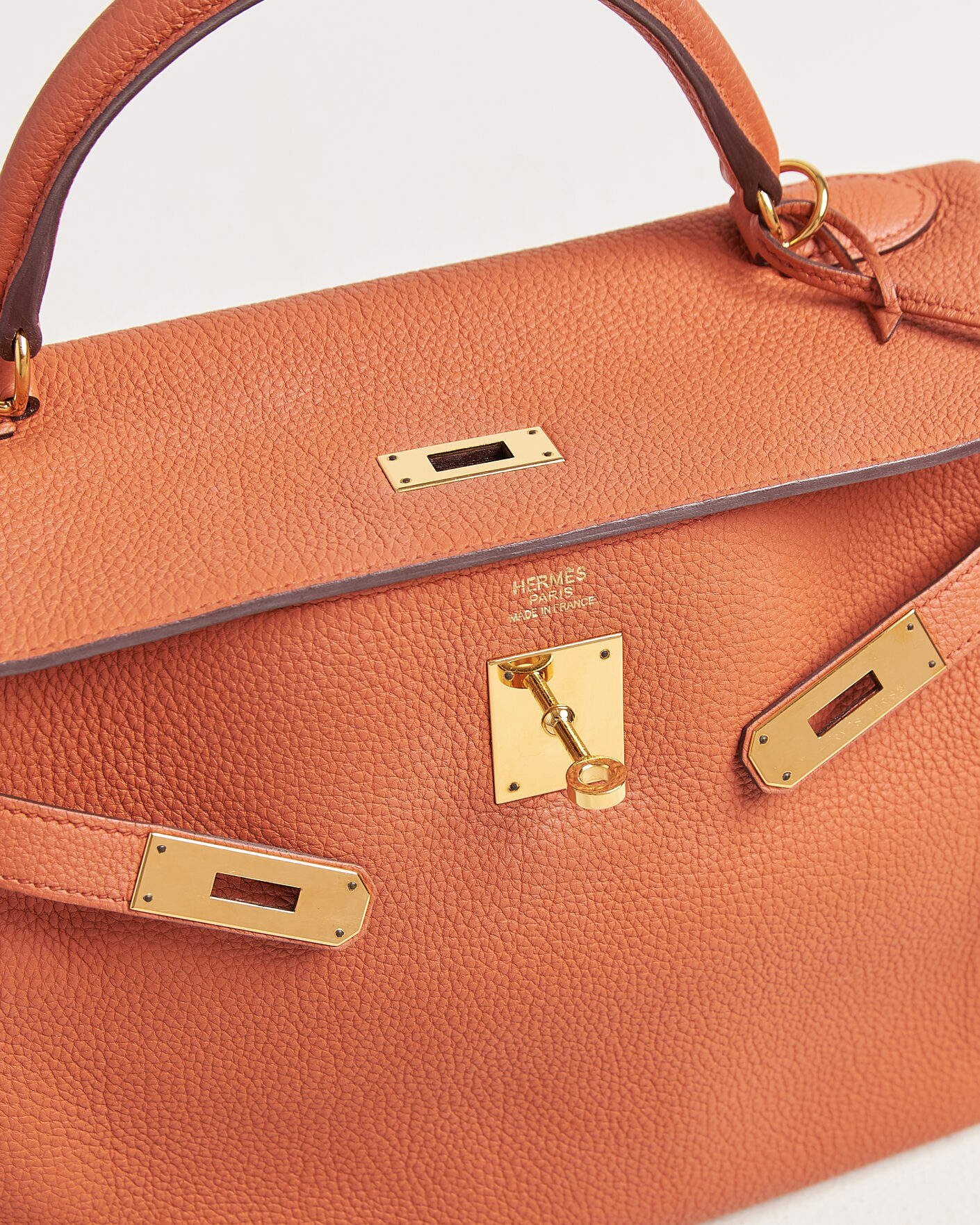 Herre | Pre-Owned & Vintage Bags | Hermès Pre-Owned | Kelly 32 Togo Leather Orange