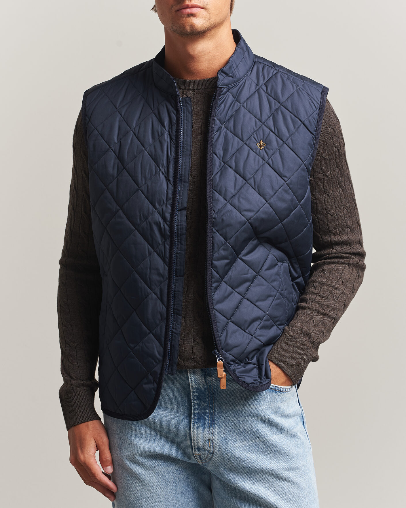 Herre | Vester | Morris | Teddy Quilted Vest Old Blue