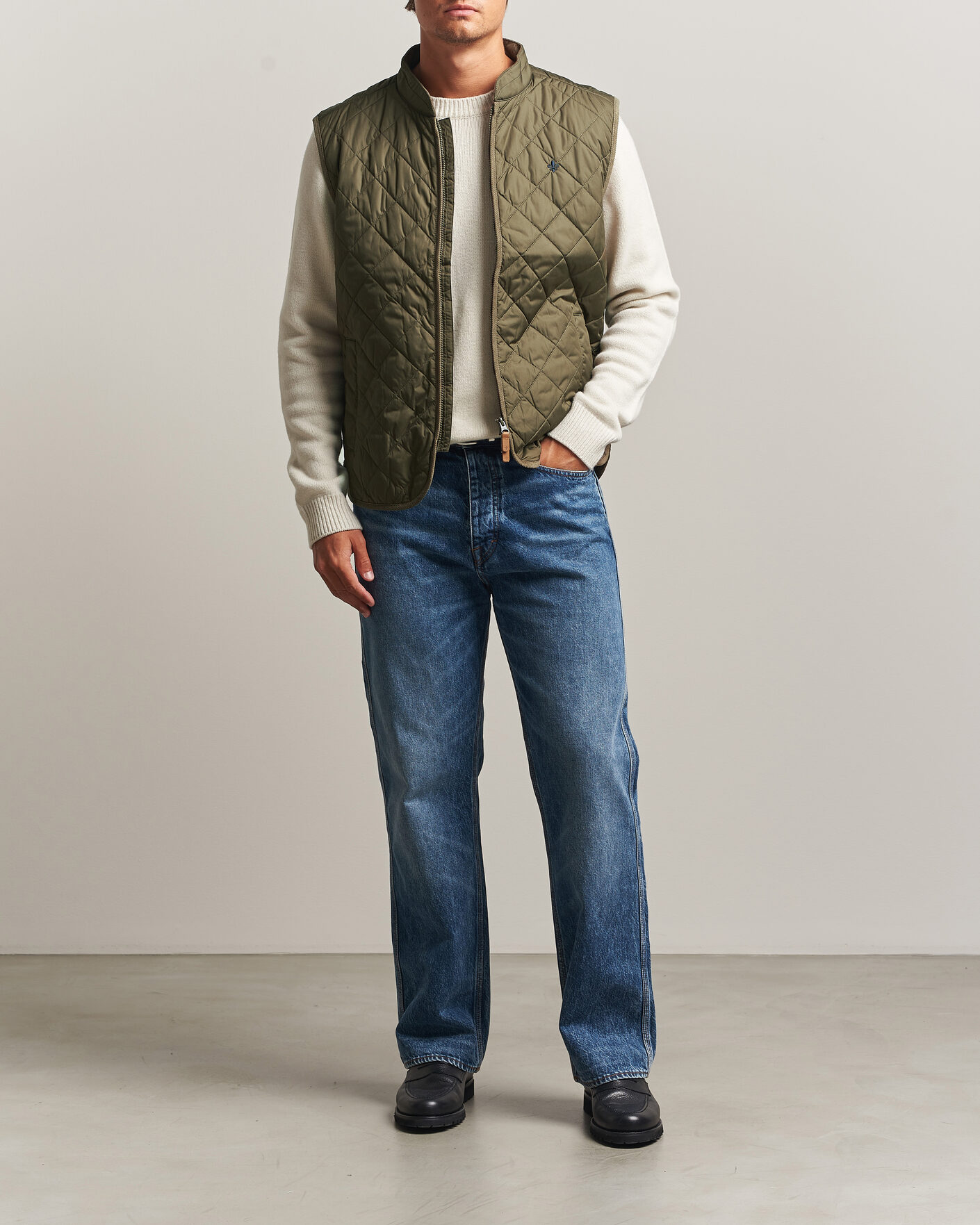 Herre | Vester | Morris | Teddy Quilted Vest Olive