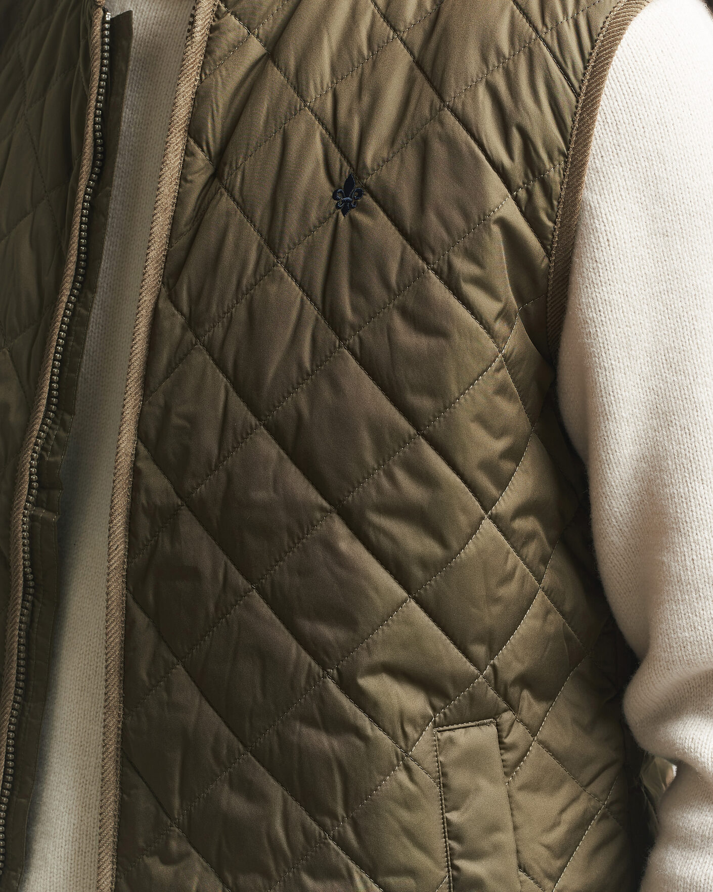 Herre | Vester | Morris | Teddy Quilted Vest Olive