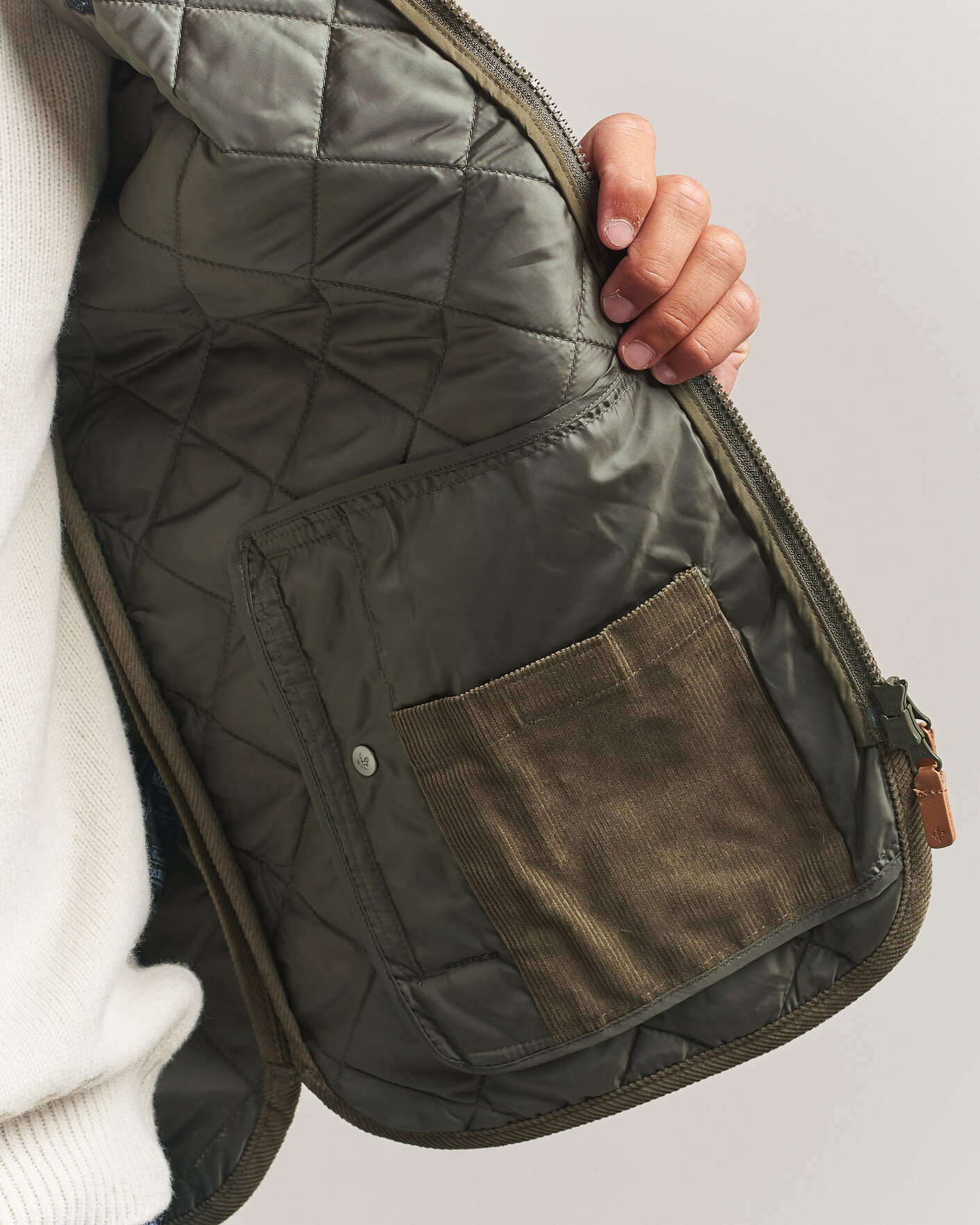 Herre | Vester | Morris | Teddy Quilted Vest Olive