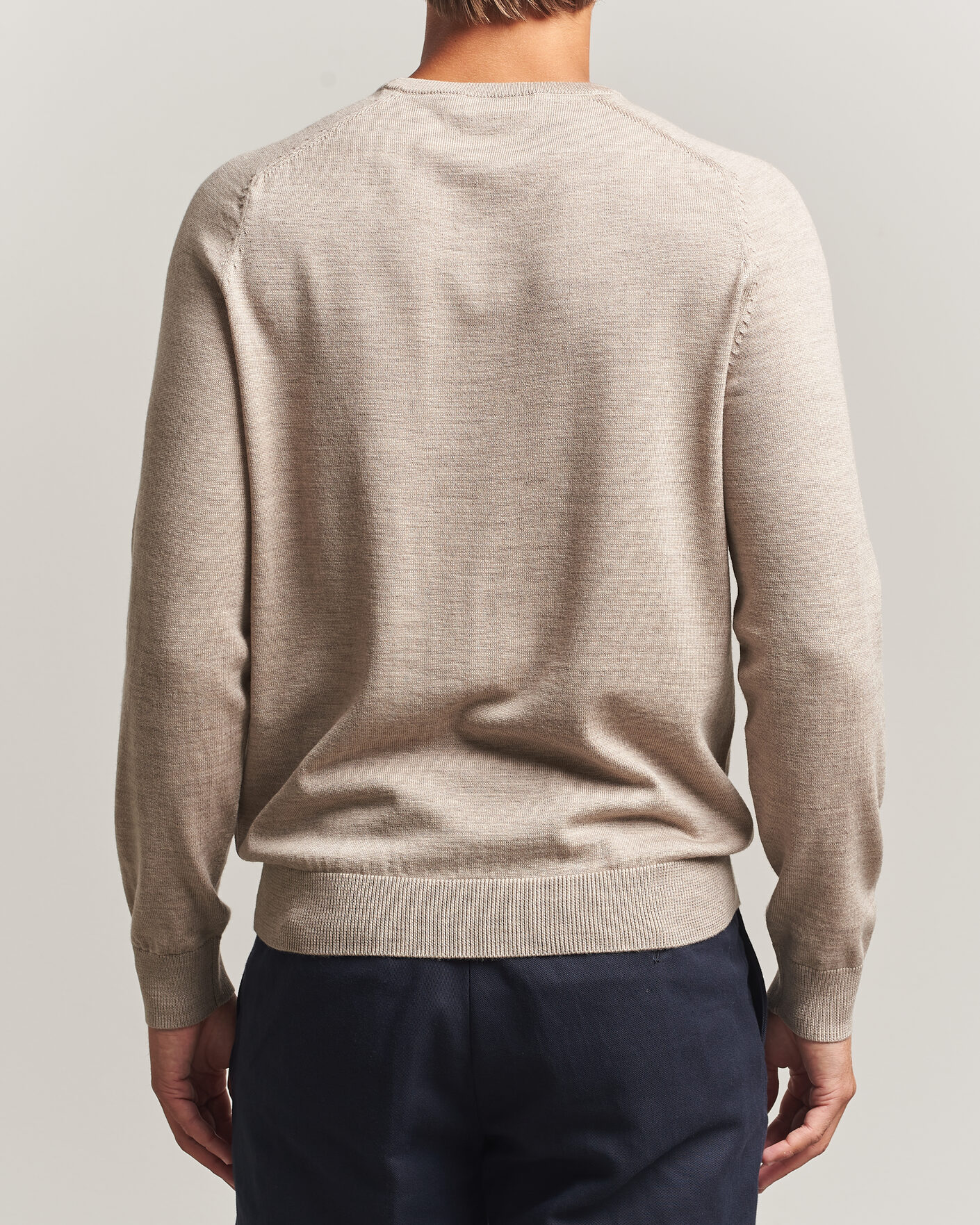 Herre | Gensere | Morris | Merino O-Neck Khaki