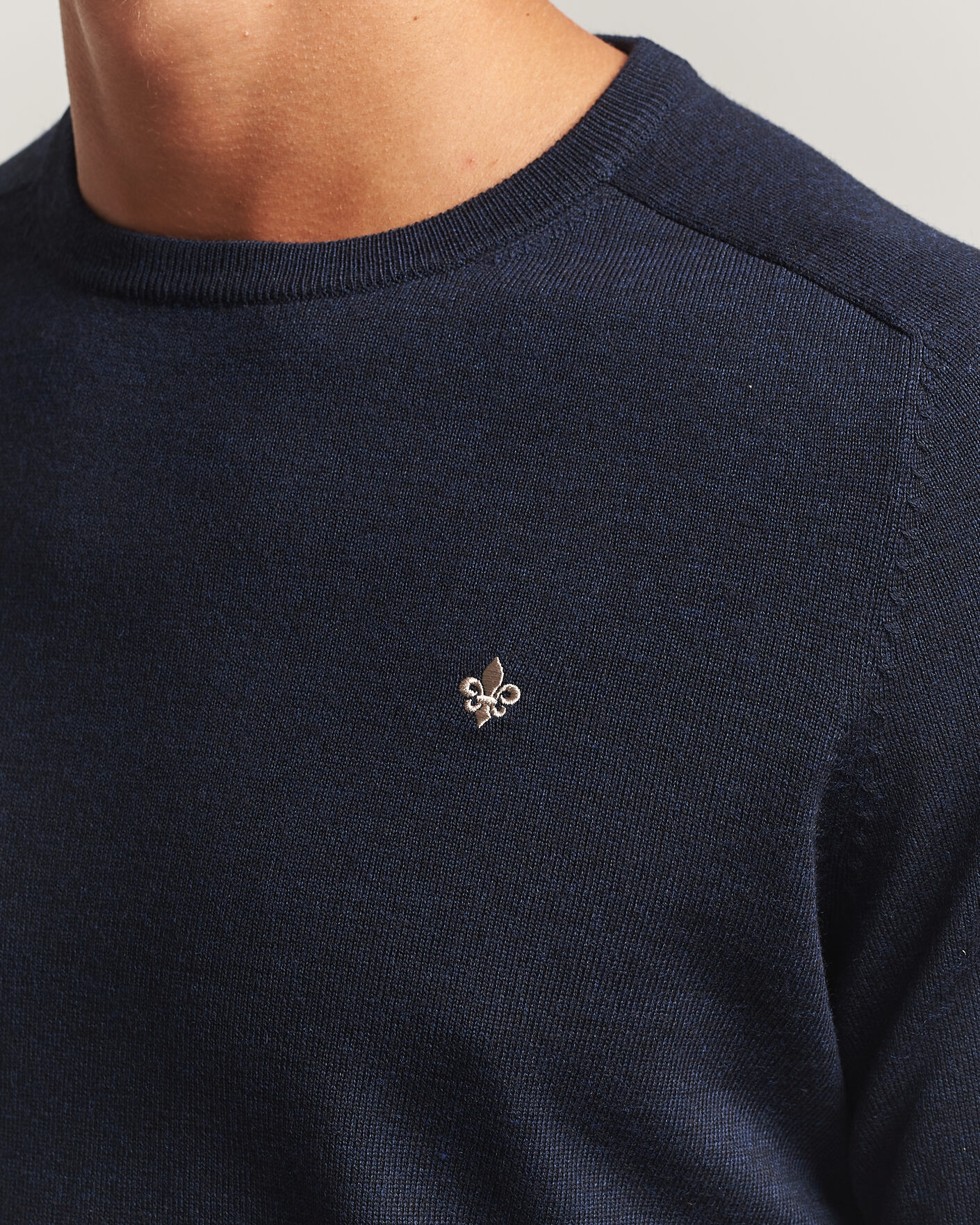 Herre | Gensere | Morris | Merino O-Neck Navy