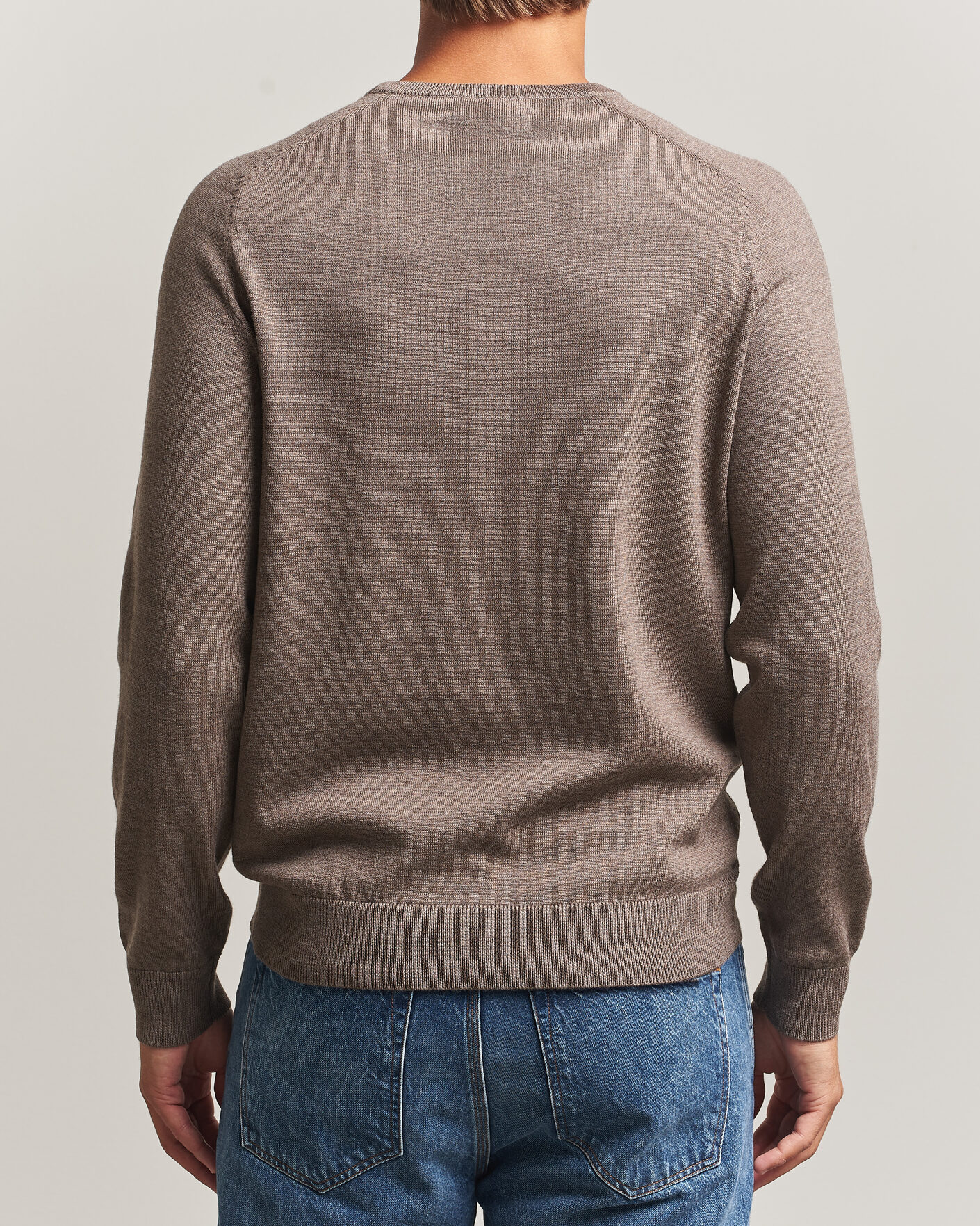 Herre | Gensere | Morris | Merino O-Neck Brown