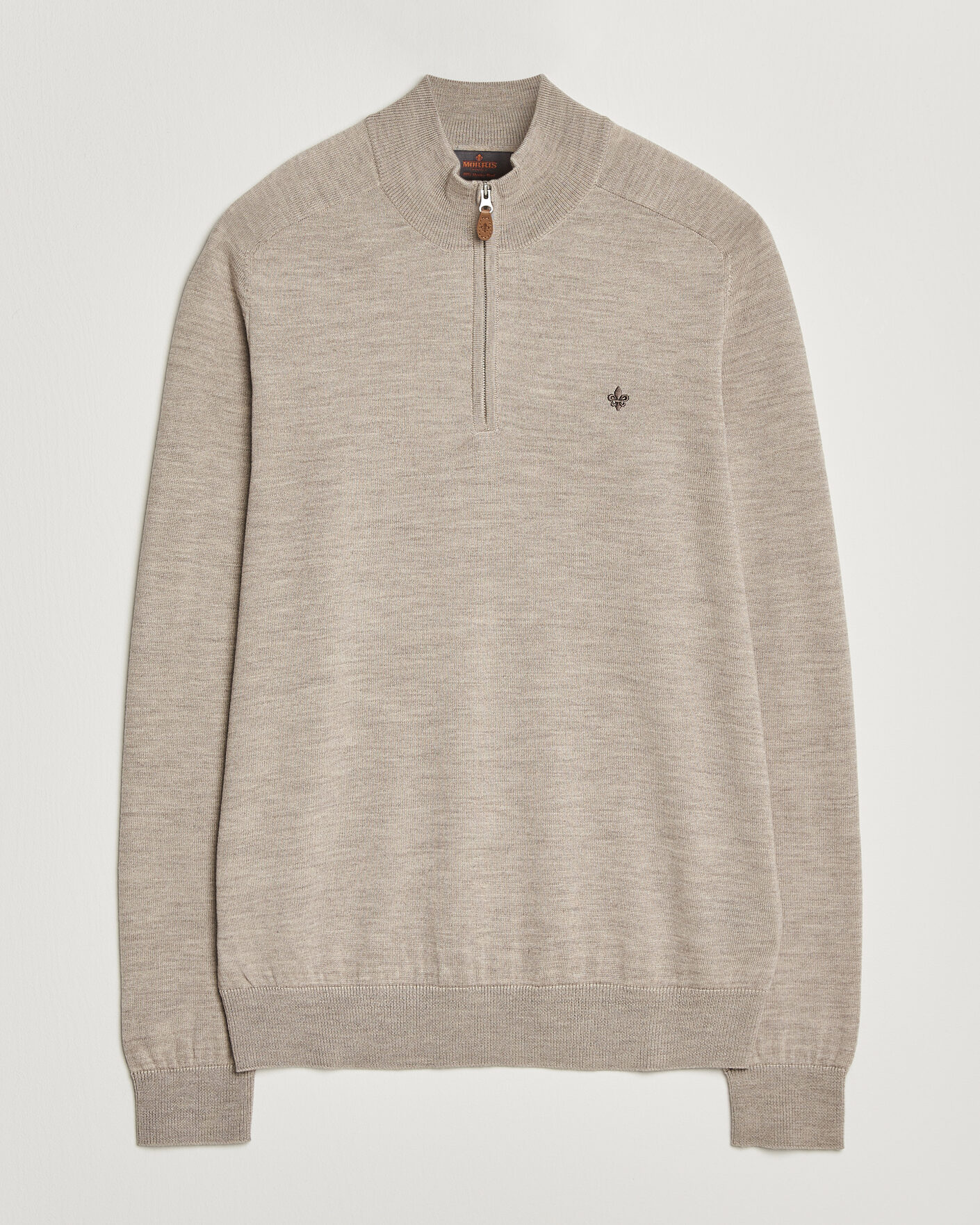 Herre | Gensere | Morris | John Merino Half Zip Khaki