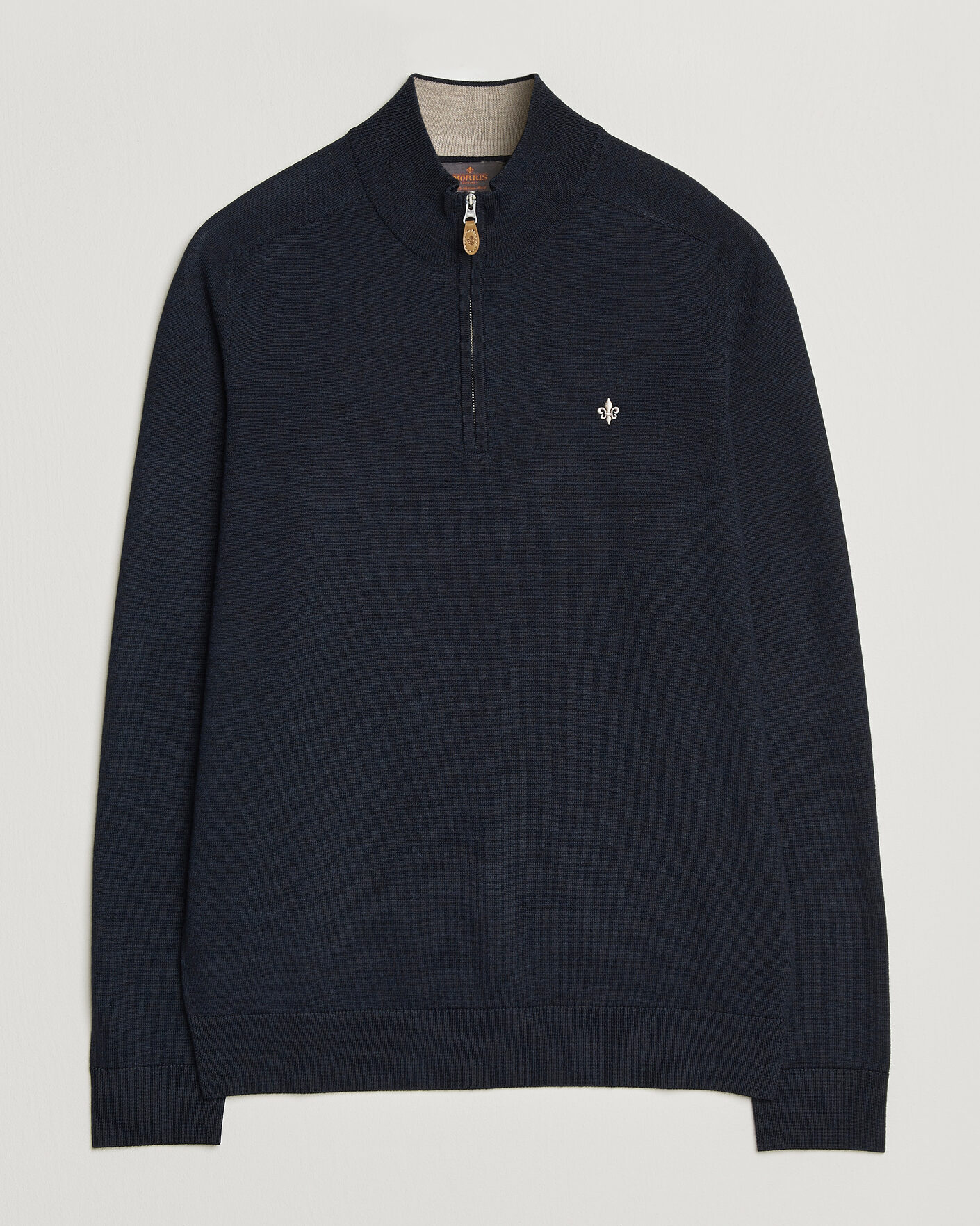 Herre | Gensere | Morris | John Merino Half Zip Navy