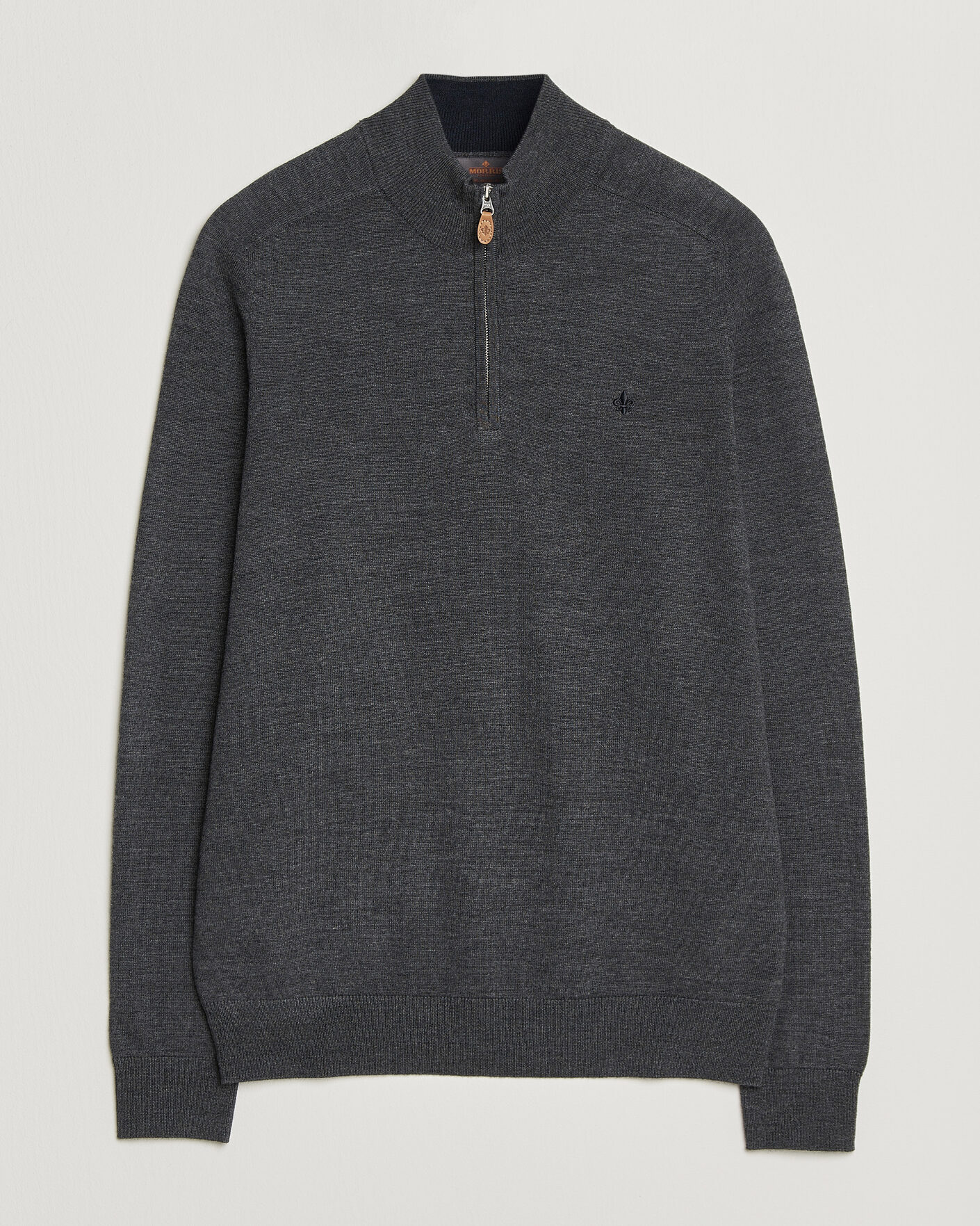 Herre | Gensere | Morris | John Merino Half Zip Grey