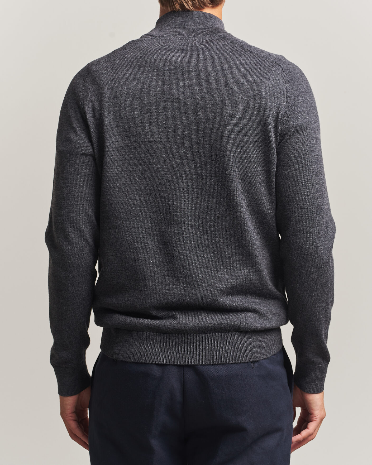 Herre | Gensere | Morris | John Merino Half Zip Grey