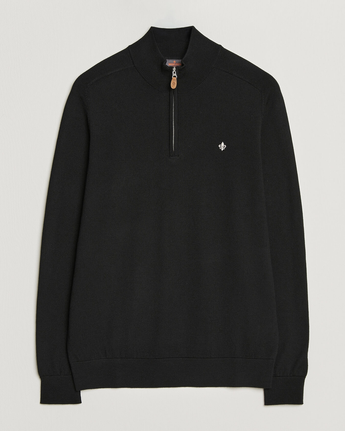 Herre | Gensere | Morris | John Merino Half Zip Black