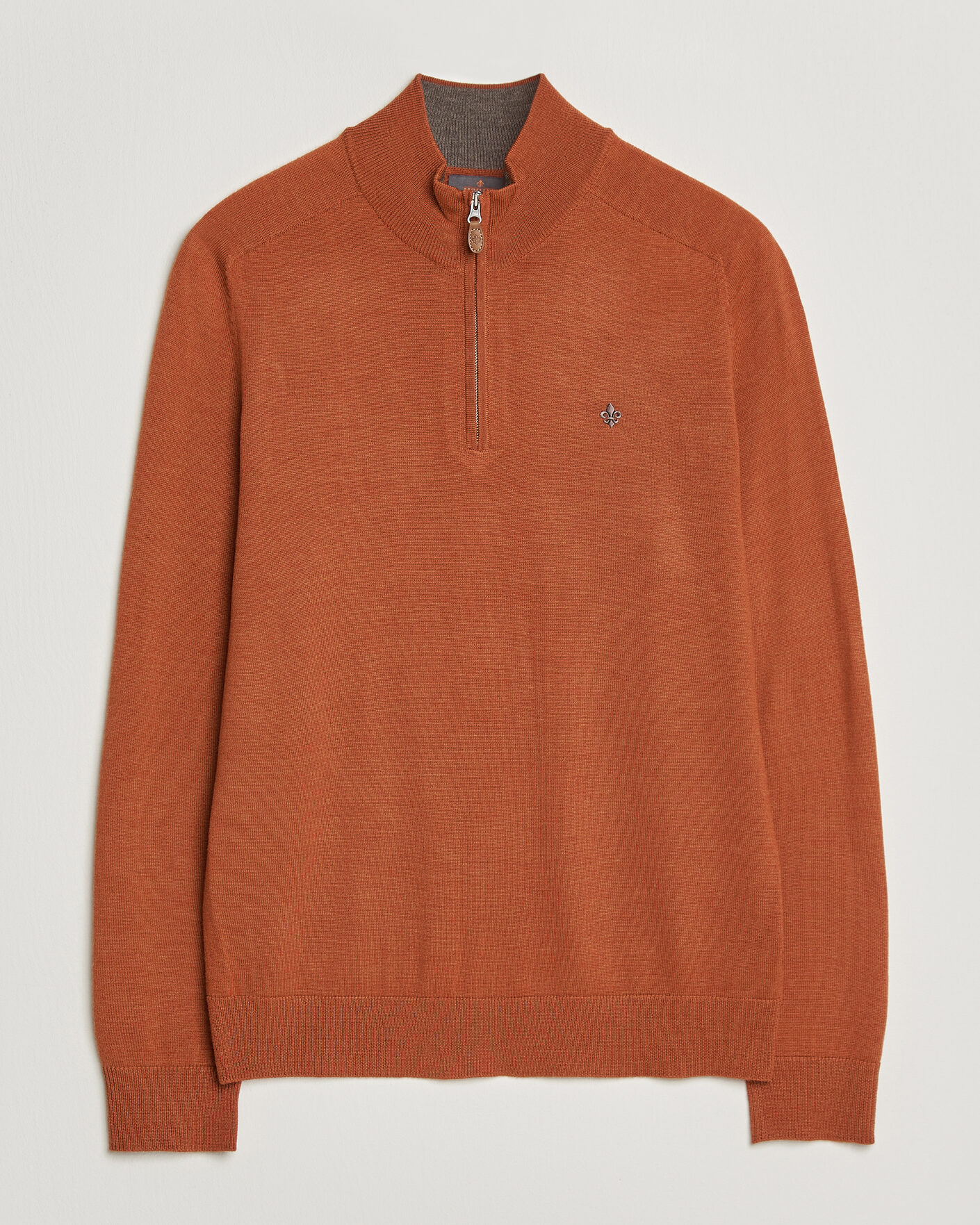 Herre | Gensere | Morris | John Merino Half Zip Orange
