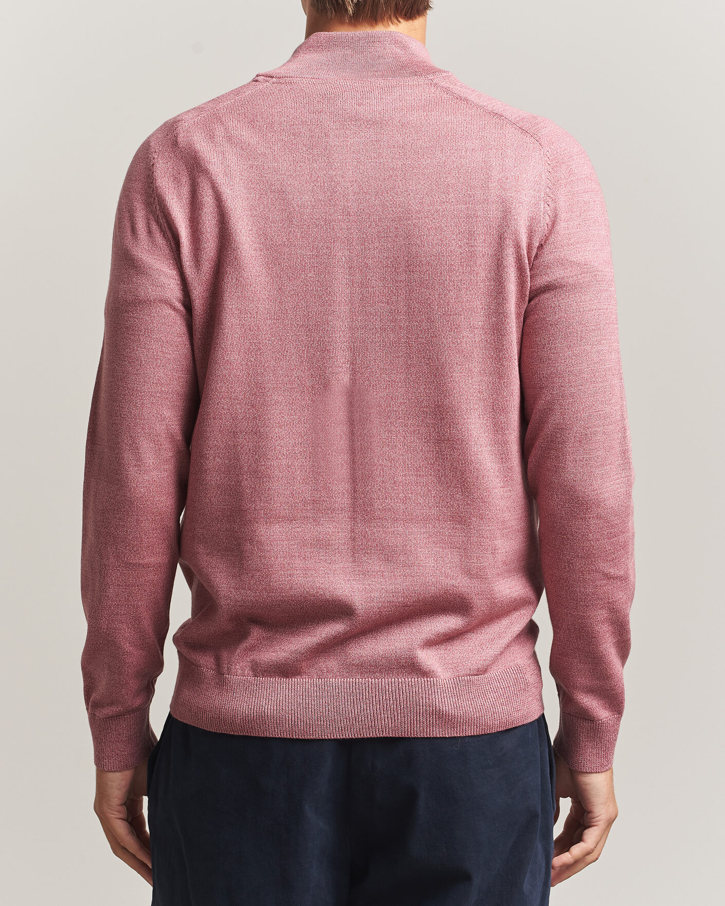 Herre | Gensere | Morris | John Merino Half Zip Cerise