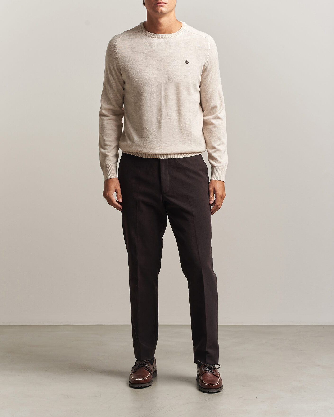 Herre | Gensere | Morris | Merino O-Neck Off White